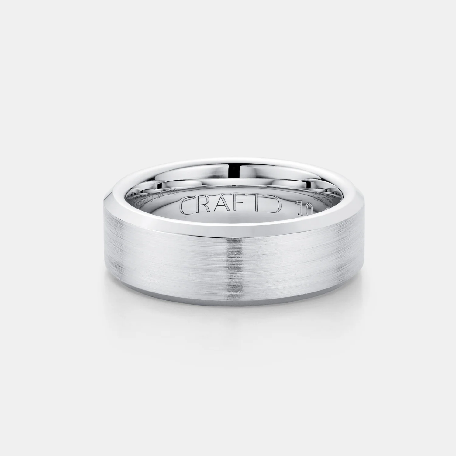 Bevelled Ring (Silver) 8mm | Sterling Silver - Image 2