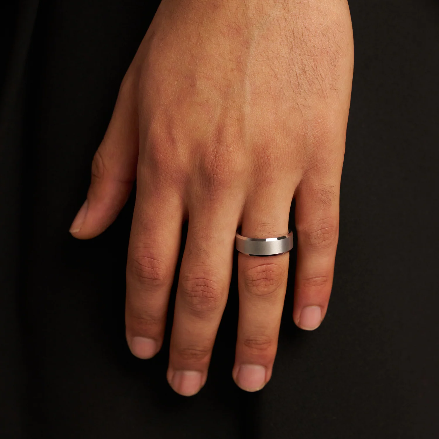 Bevelled Ring (Silver) 8mm | Tungsten - Image 5