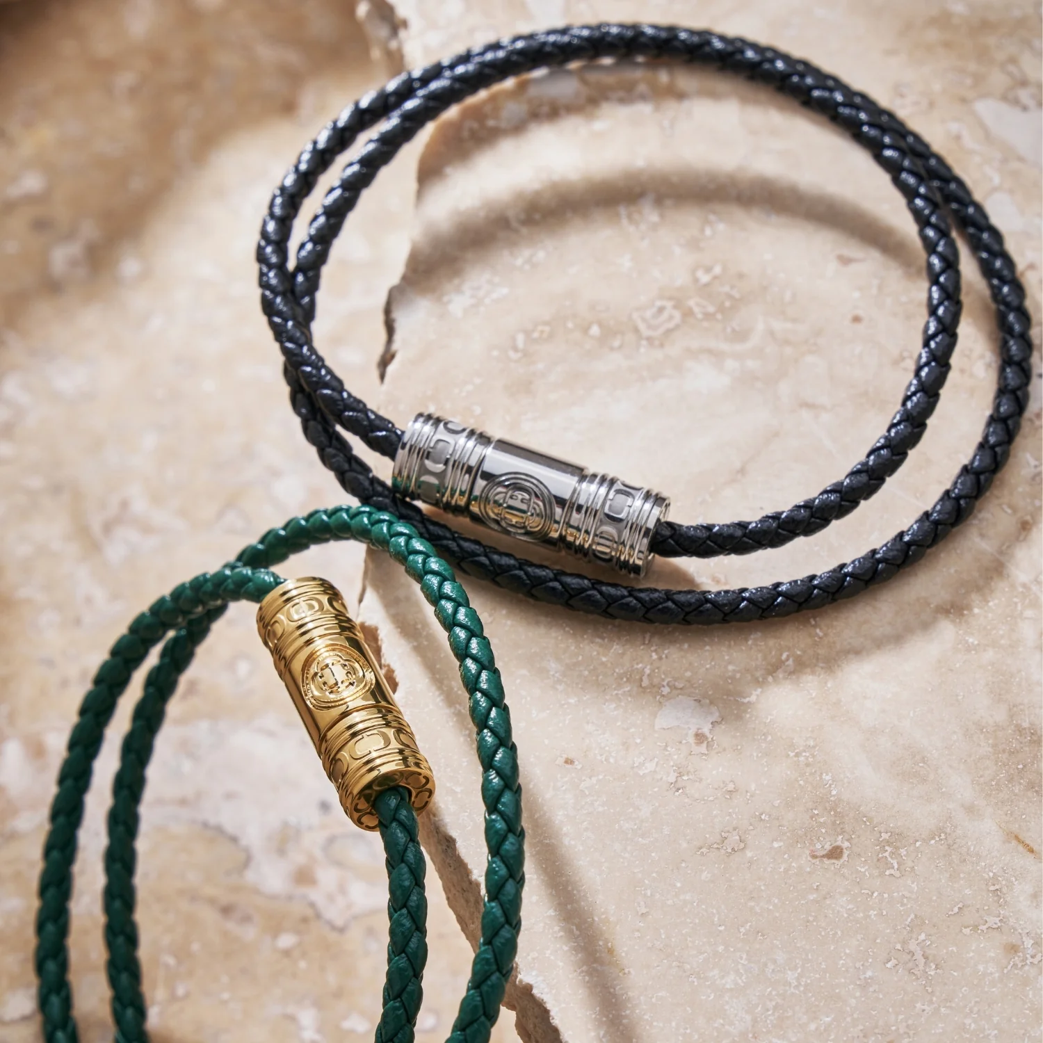 Black Leather Wrap Bracelet - Image 5