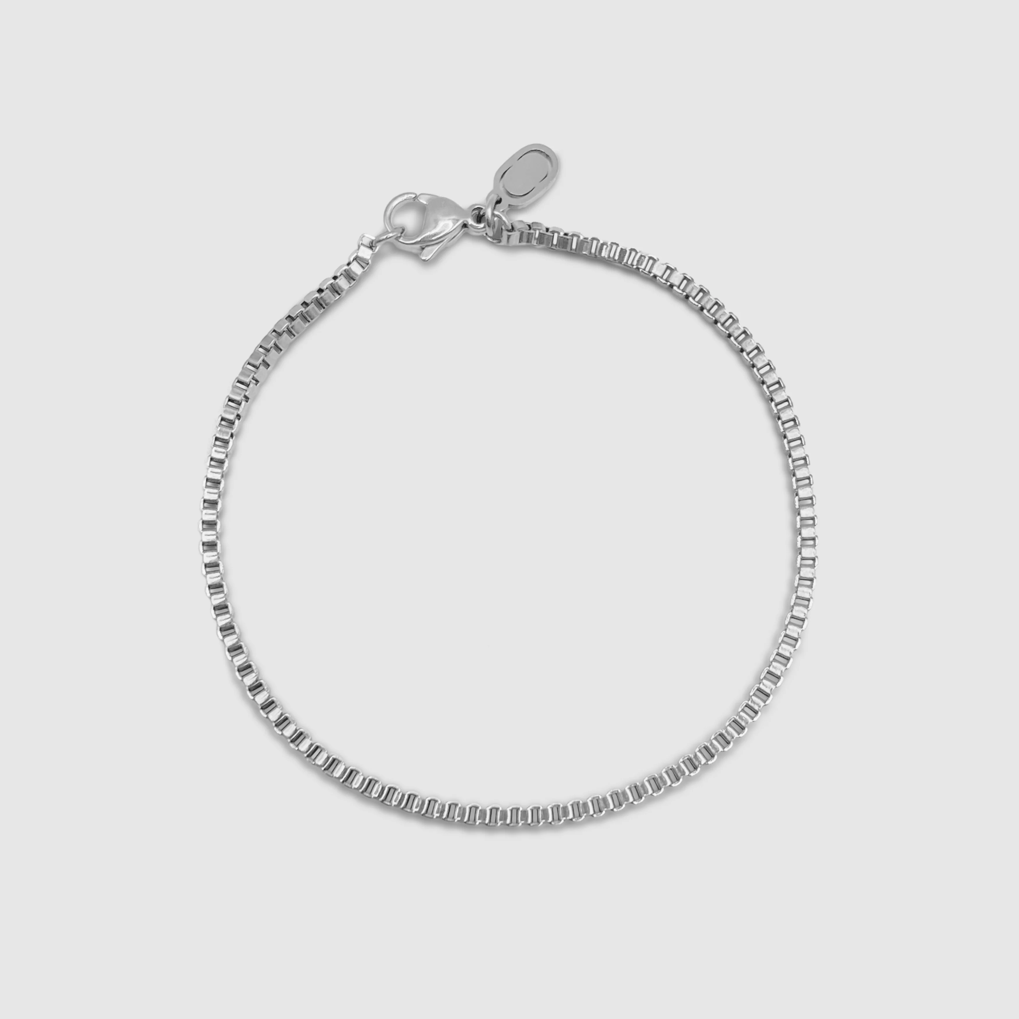 Box Bracelet (Silver) 2mm