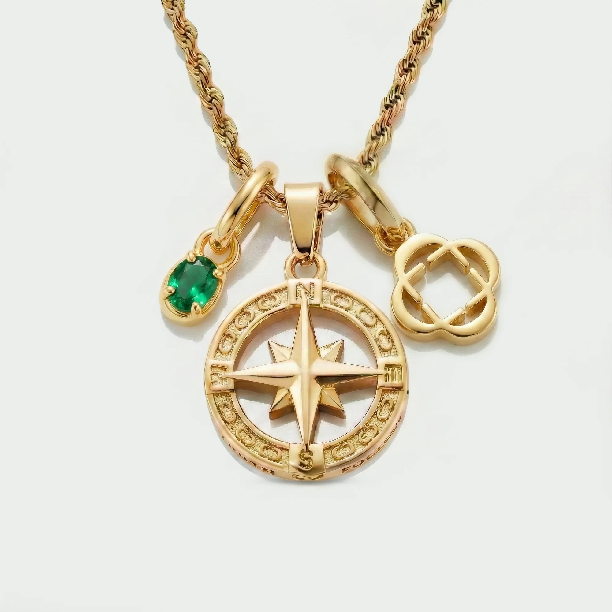 Build Your Own Pendant (Gold) | Emerald Stone - Image 3