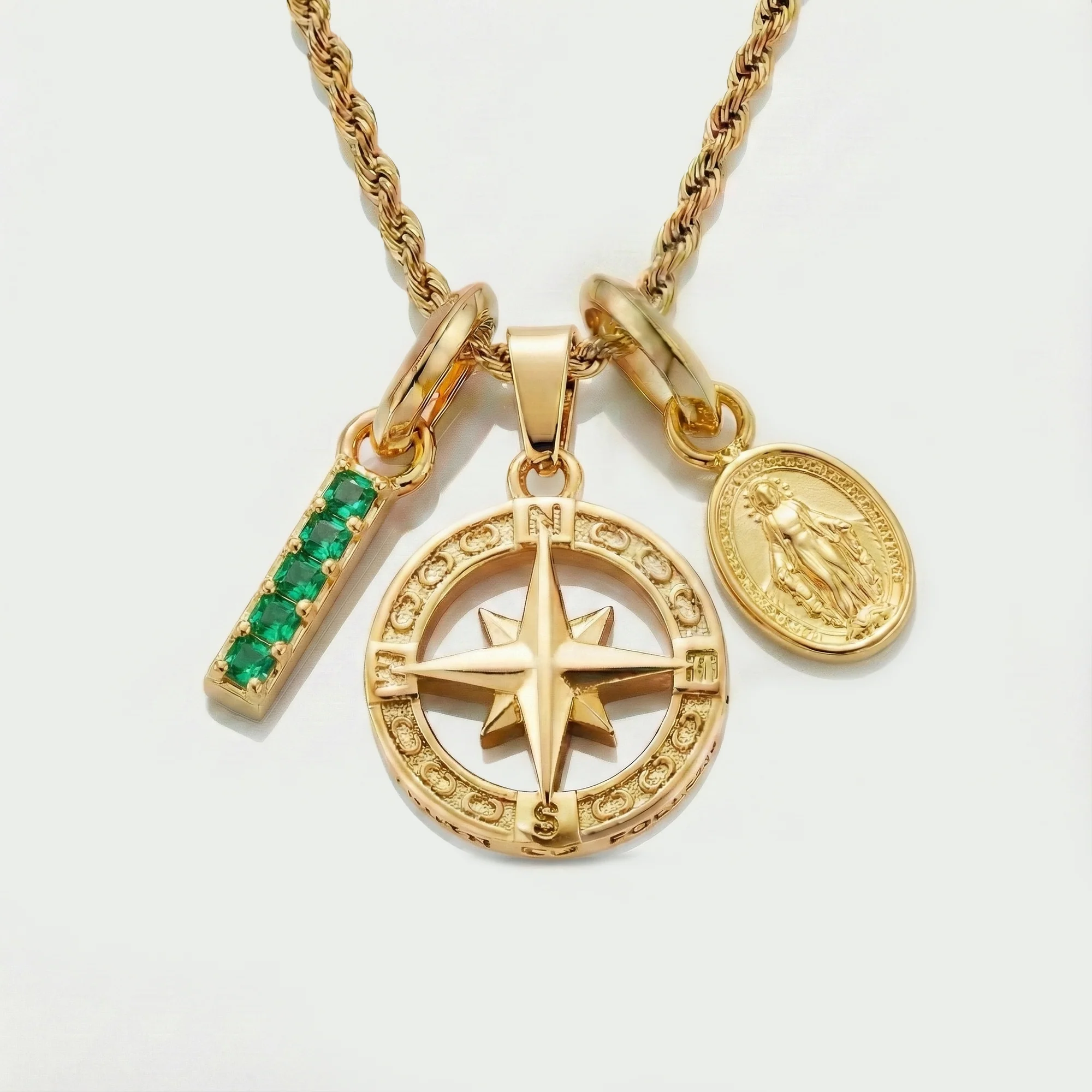 Build Your Own Pendant (Gold) | Emerald Stone - Image 78