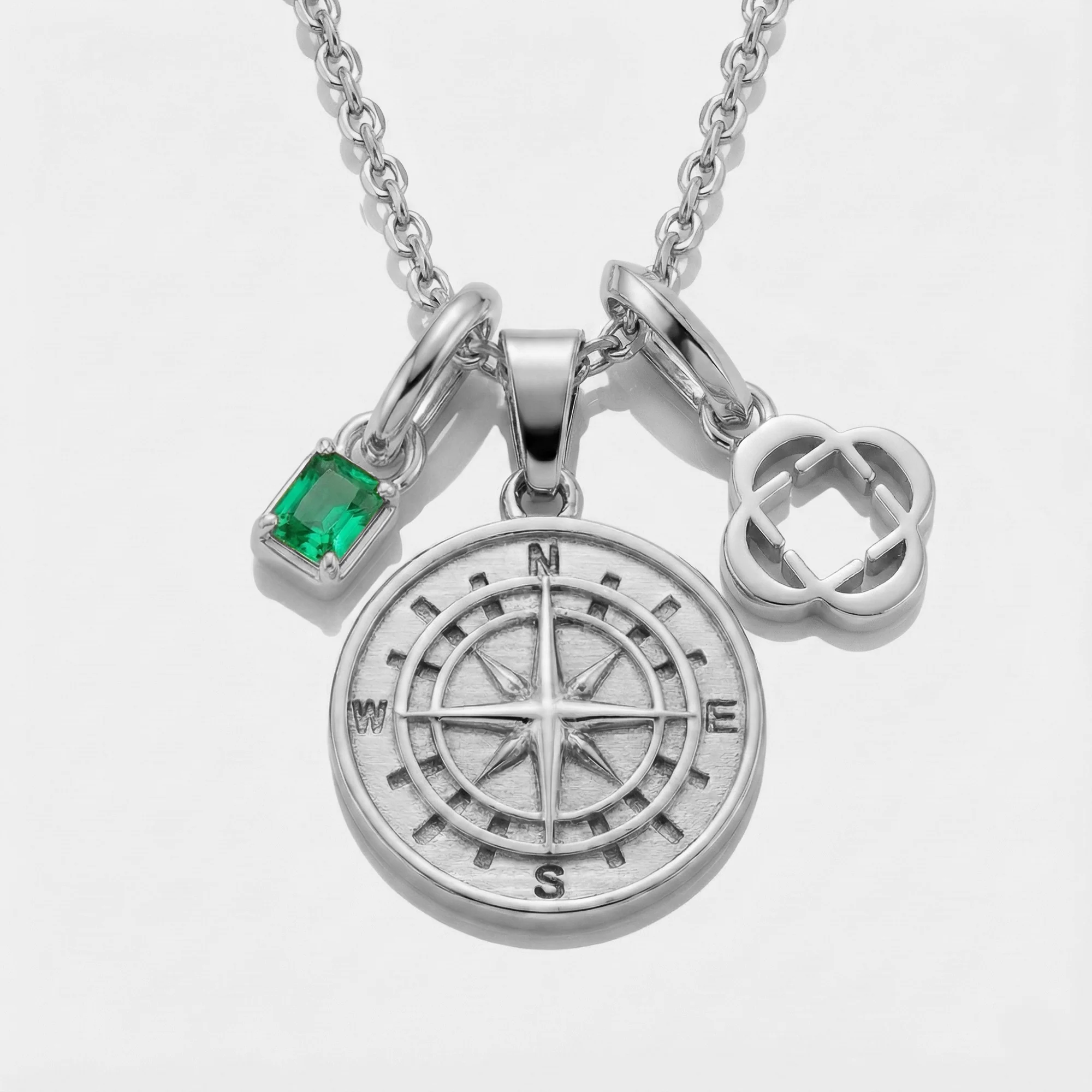 Build Your Own Pendant (Silver) | Emerald Stone - Image 14
