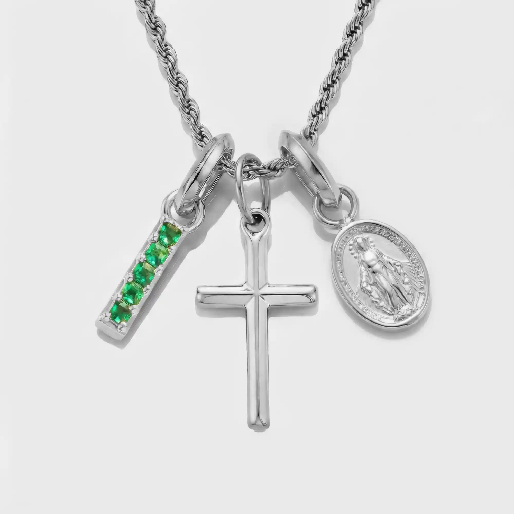 Build Your Own Pendant (Silver) | Emerald Stone - Image 41