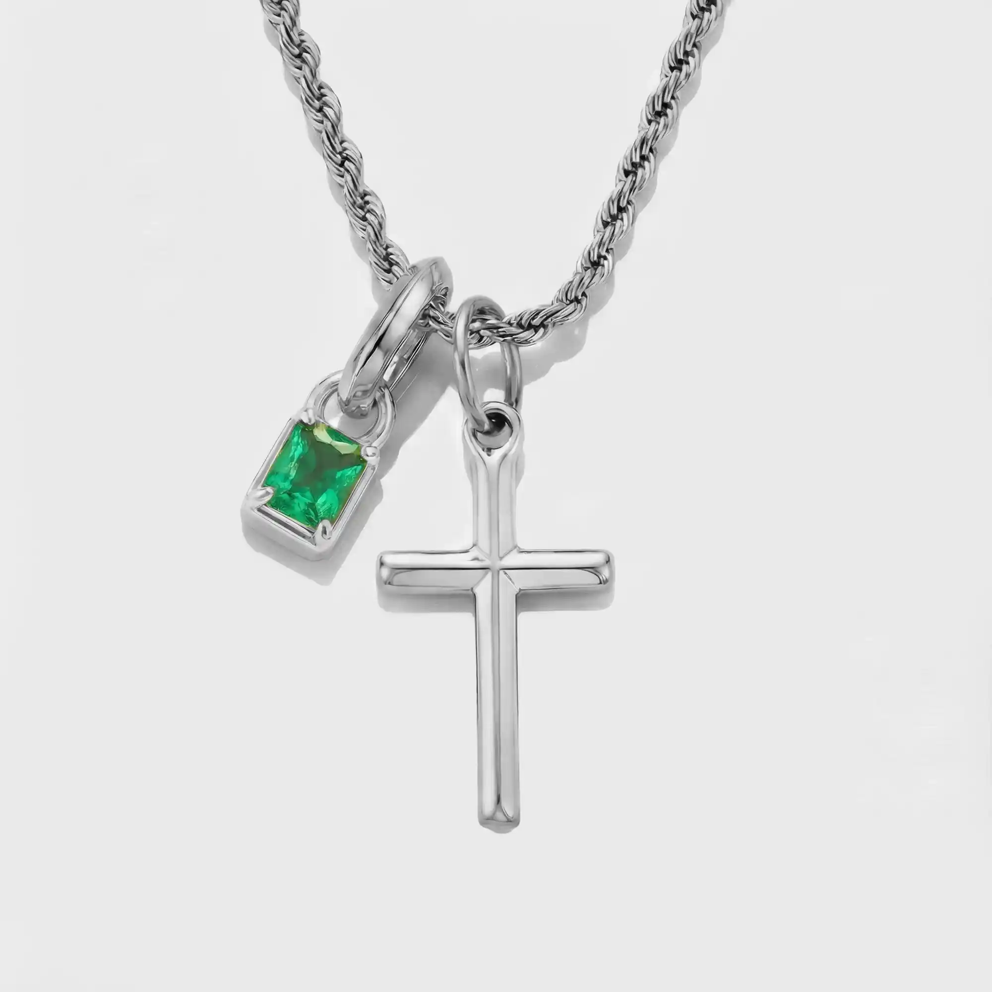Build Your Own Pendant (Silver) | Emerald Stone - Image 44