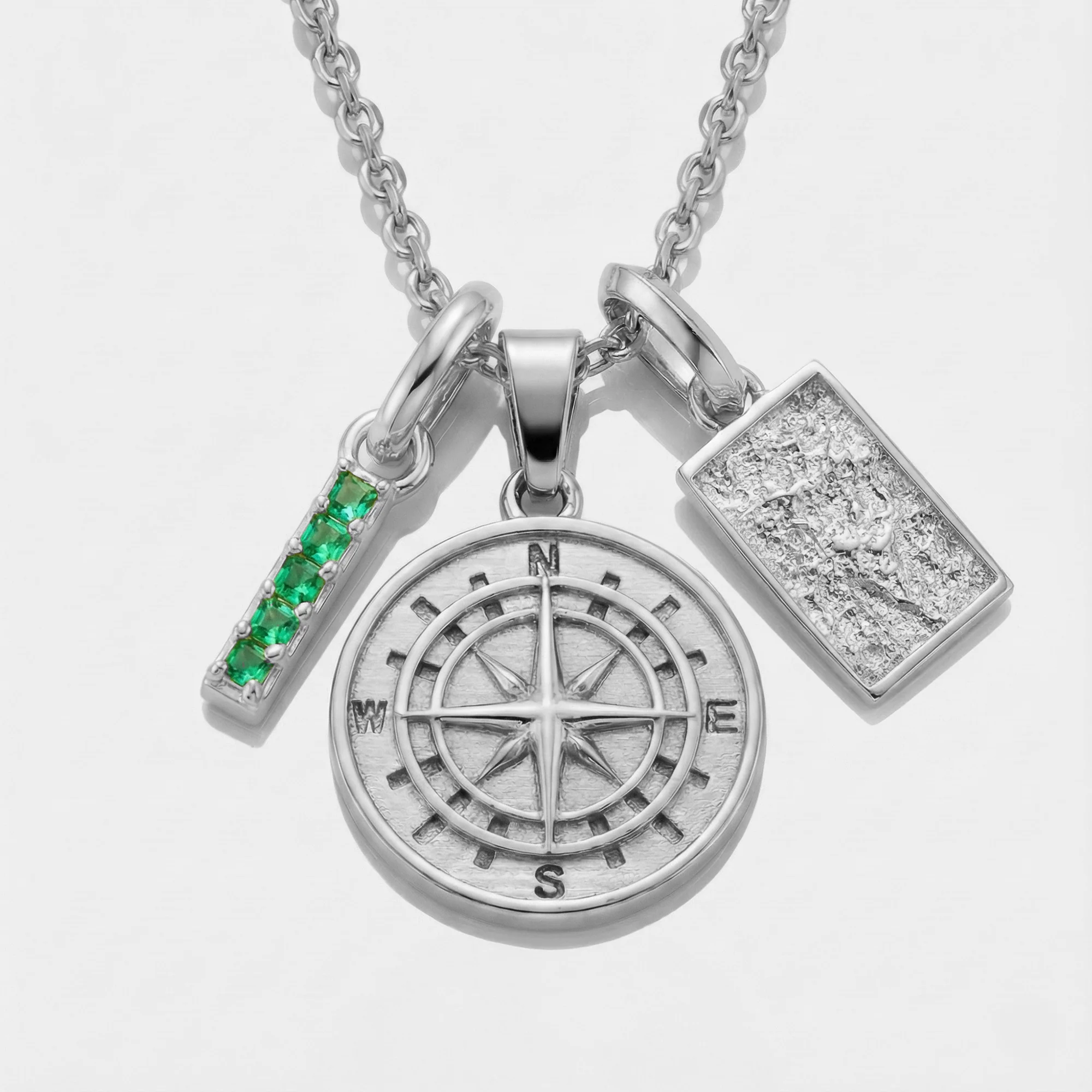 Build Your Own Pendant (Silver) | Emerald Stone - Image 6