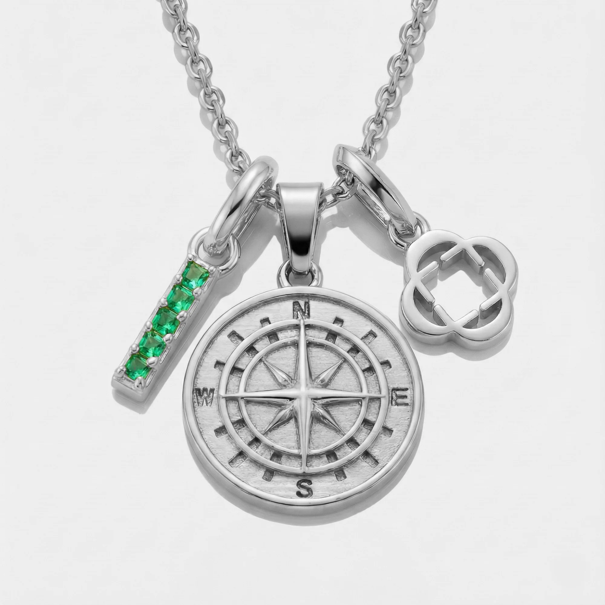 Build Your Own Pendant (Silver) | Emerald Stone - Image 9