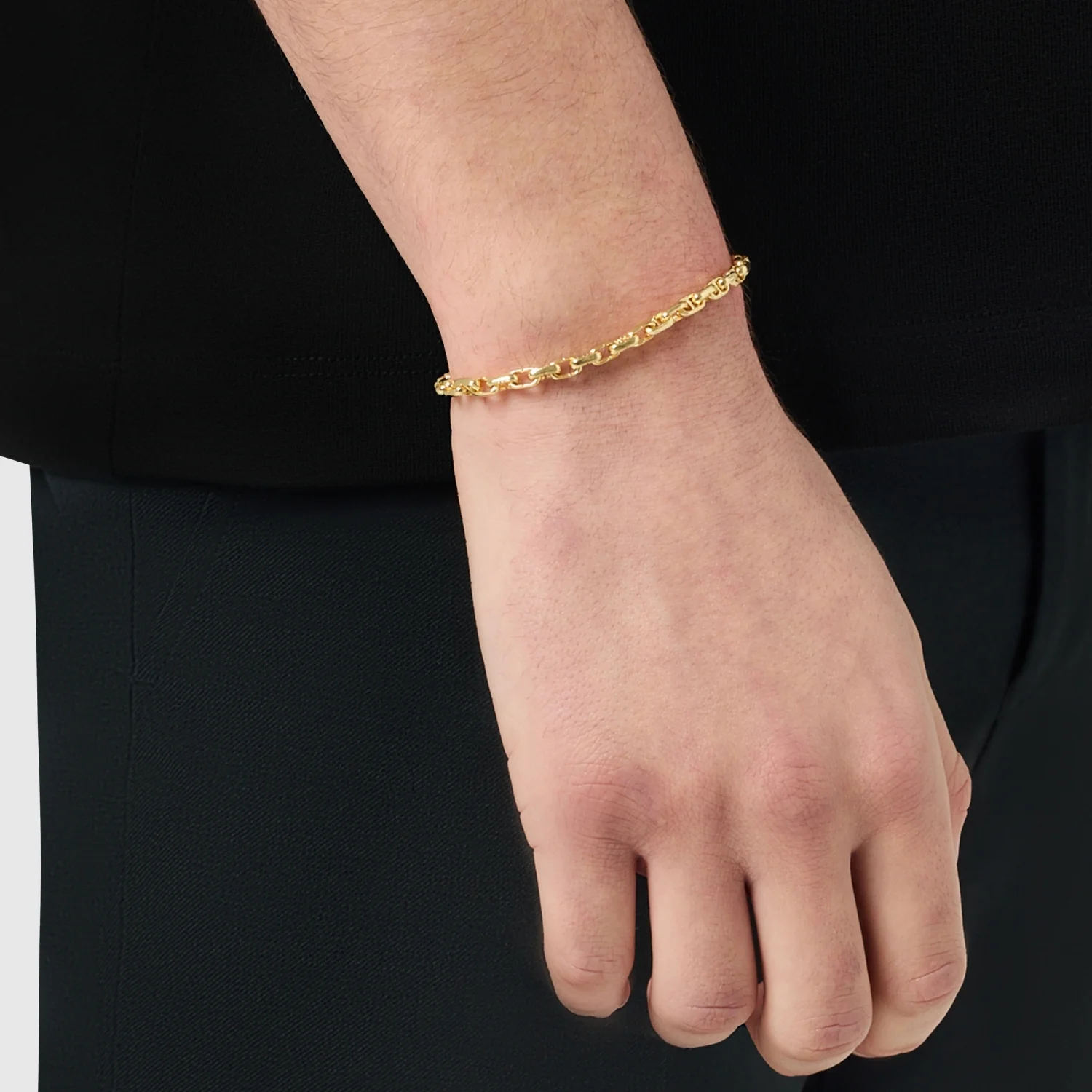 CD Anchor Link Bracelet (Gold) - Image 2