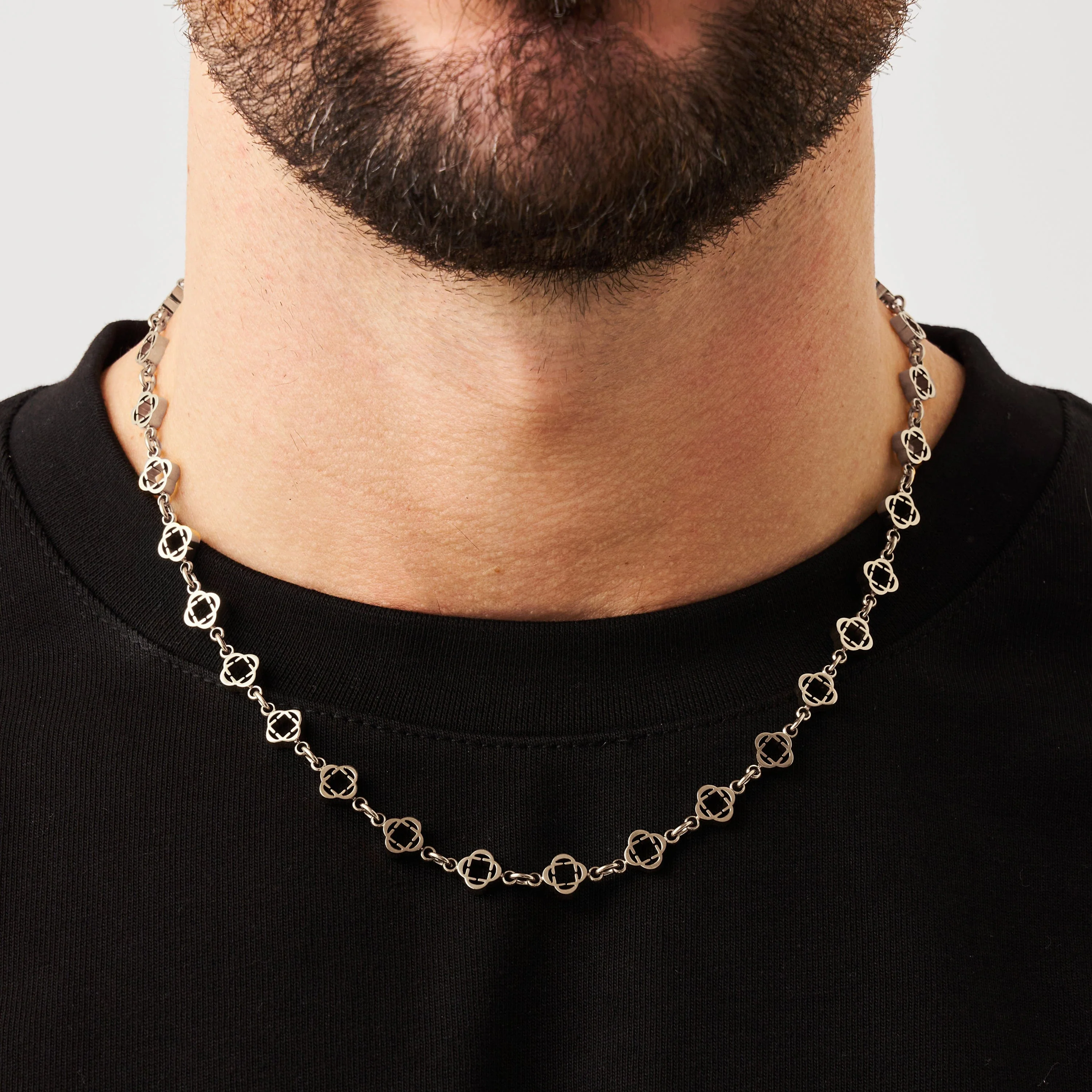 Clover Link Necklace (Silver) - Image 2