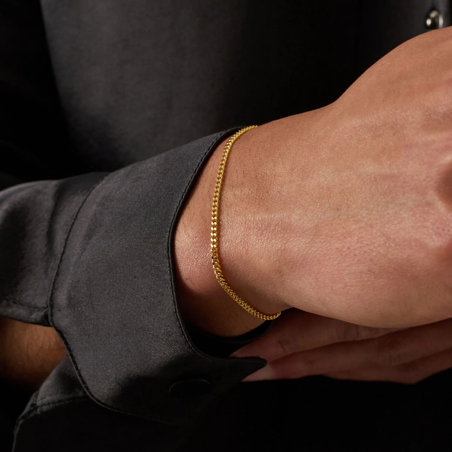 Connell Bracelet (Gold) 2mm - Image 4