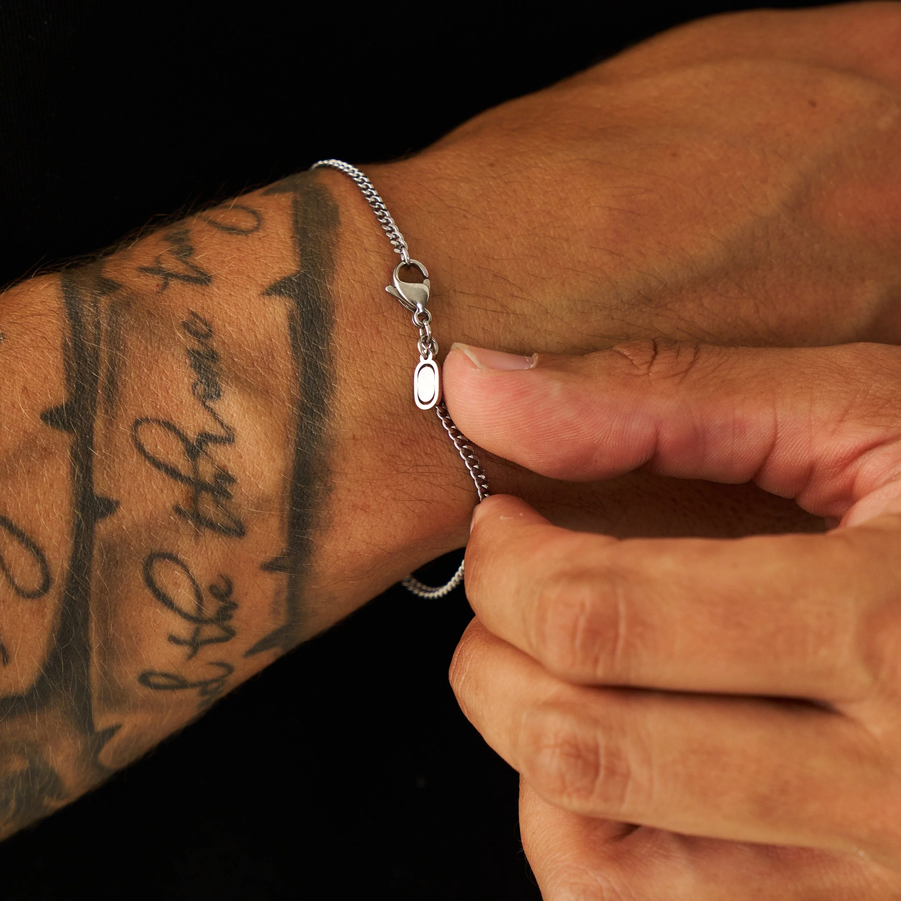 Connell Bracelet (Silver) 2mm - Image 3