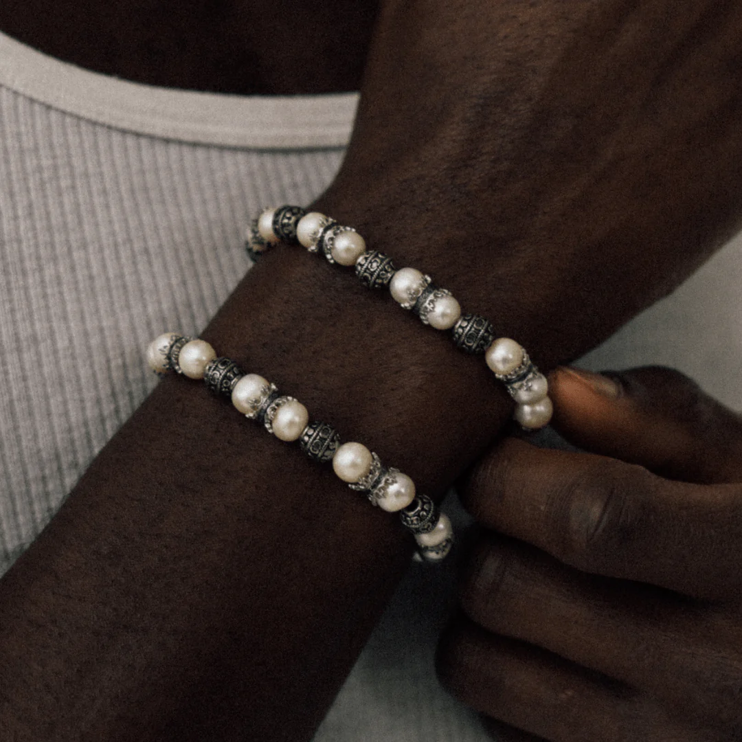 Crown Jewels Pearl Bracelet (Silver) - Image 5