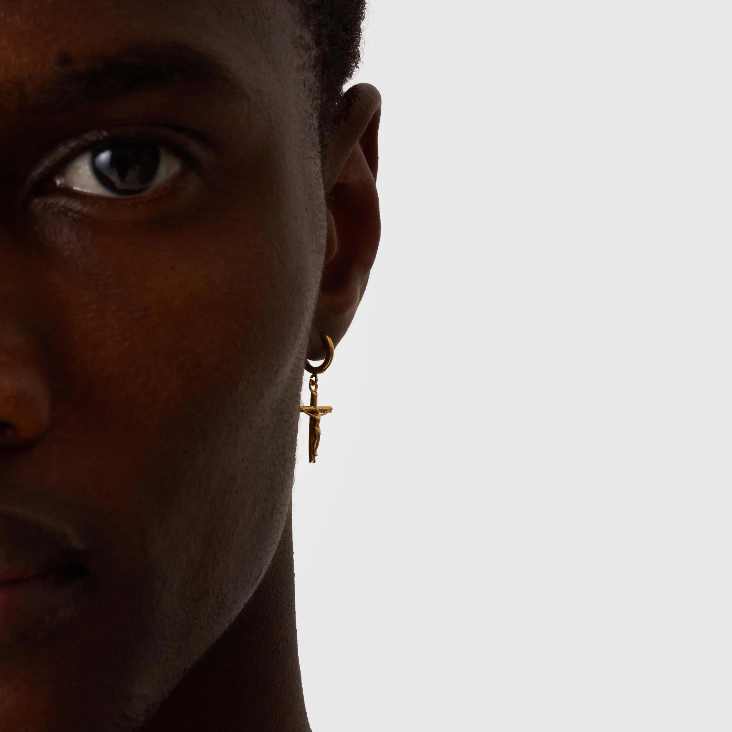 Crucifix Earring (Gold) - Image 5