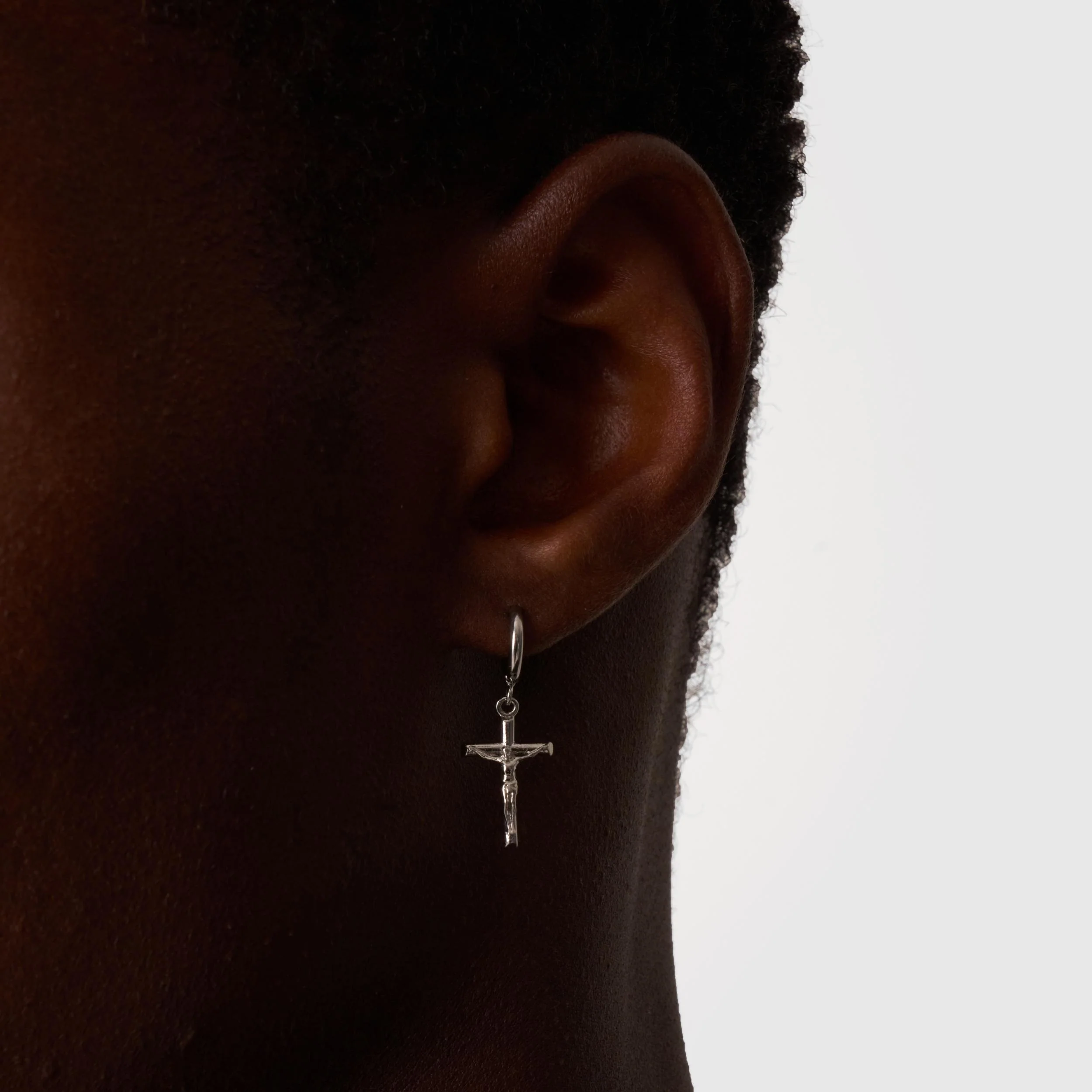 Crucifix Earring (Silver) - Image 5