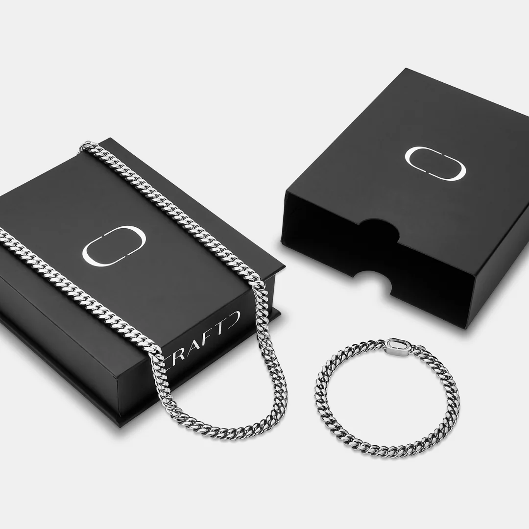 Cuban 6mm Gift Set (Silver) - Image 2
