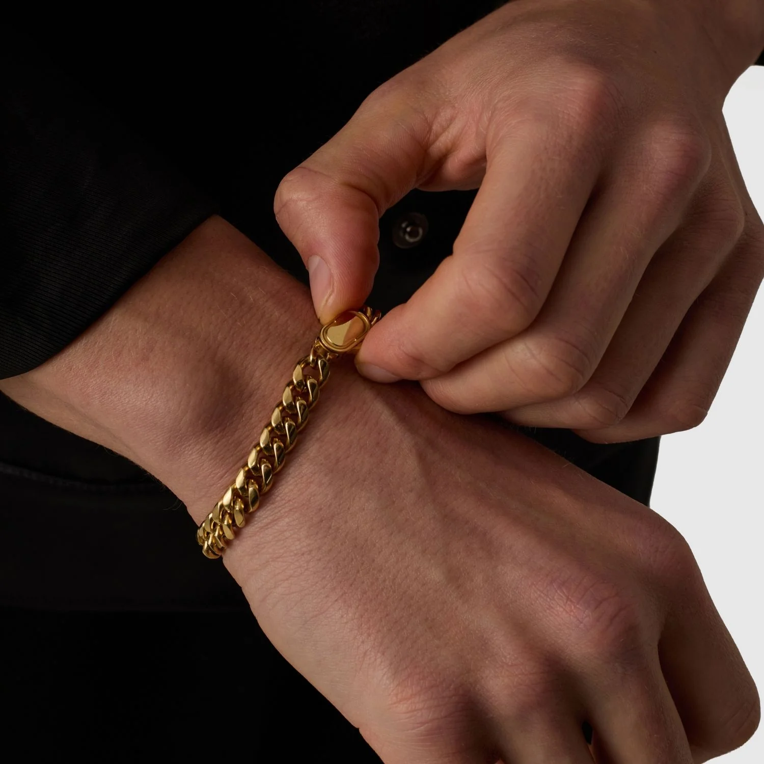 Cuban Bracelet (Gold) 8mm - Image 4