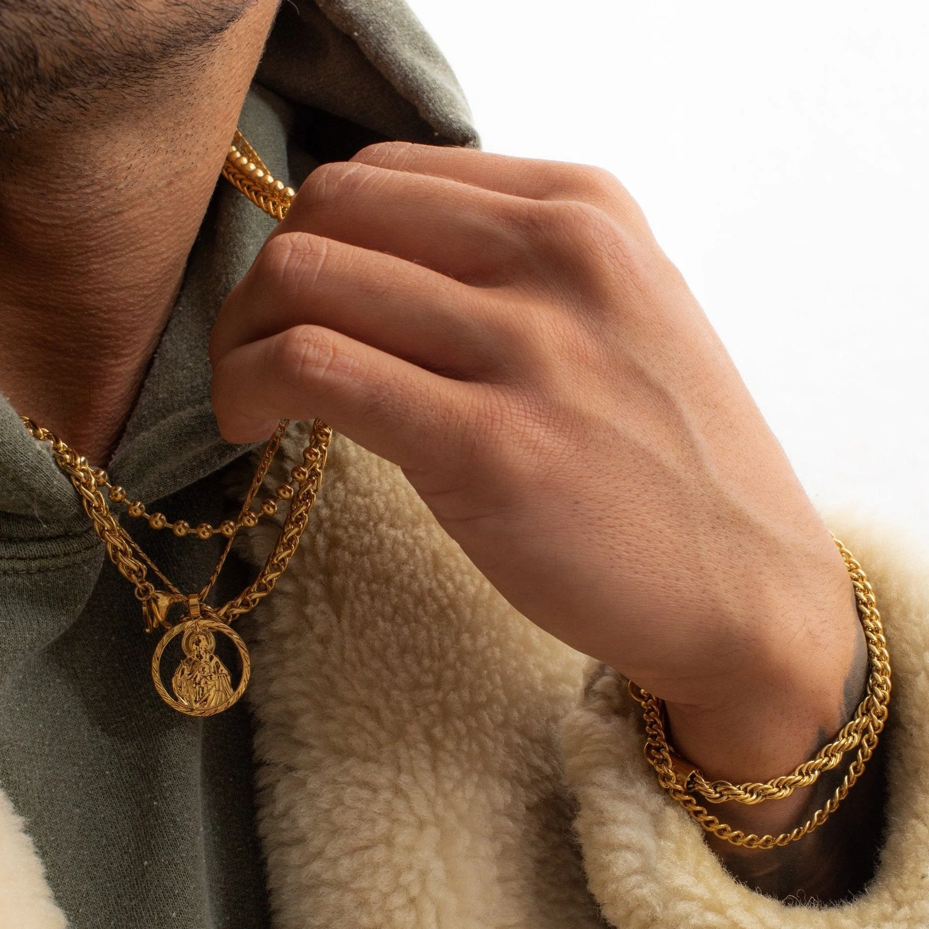 Cuban Bracelet (Gold) 4mm - Image 6