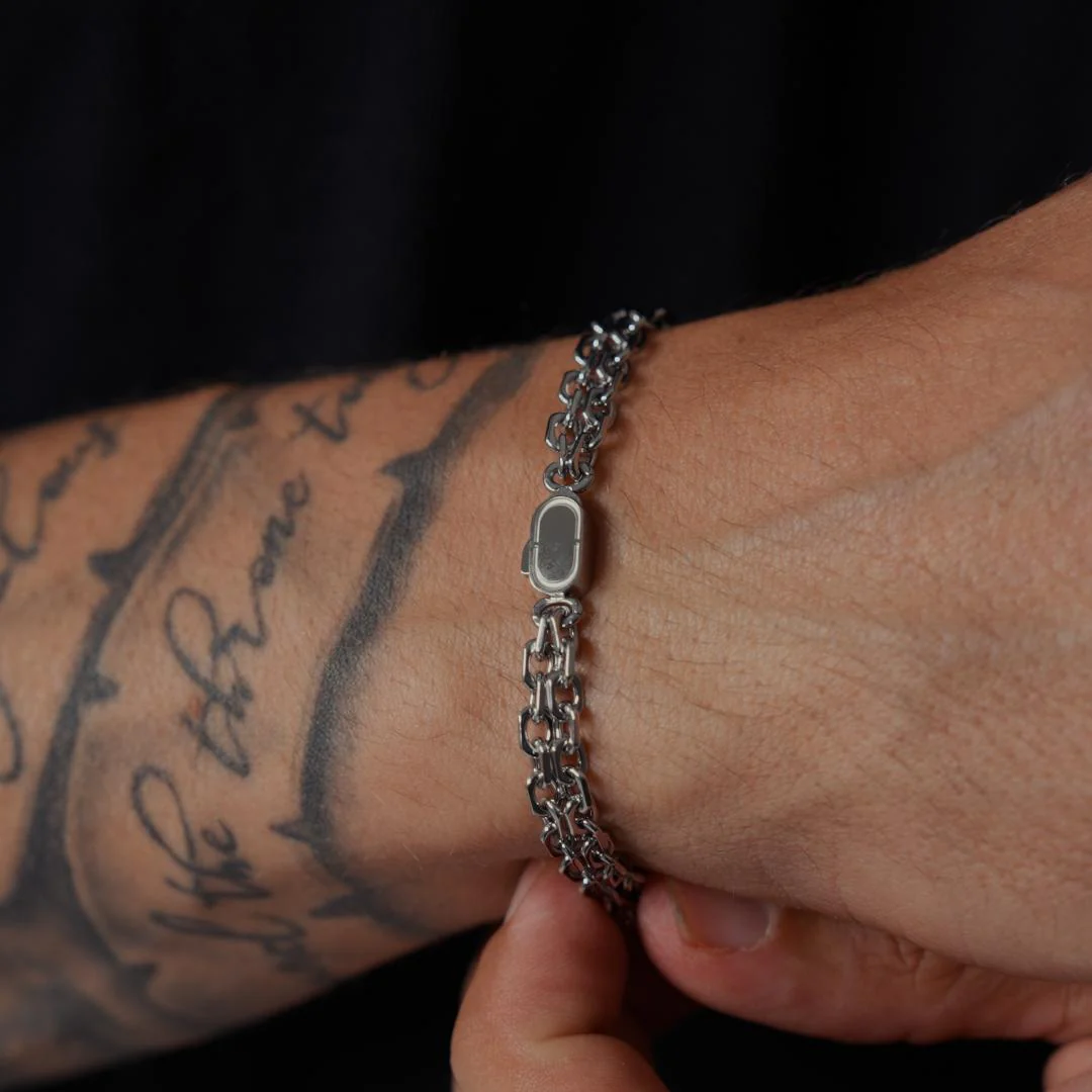 Double Belcher Bracelet (Silver) - Image 2