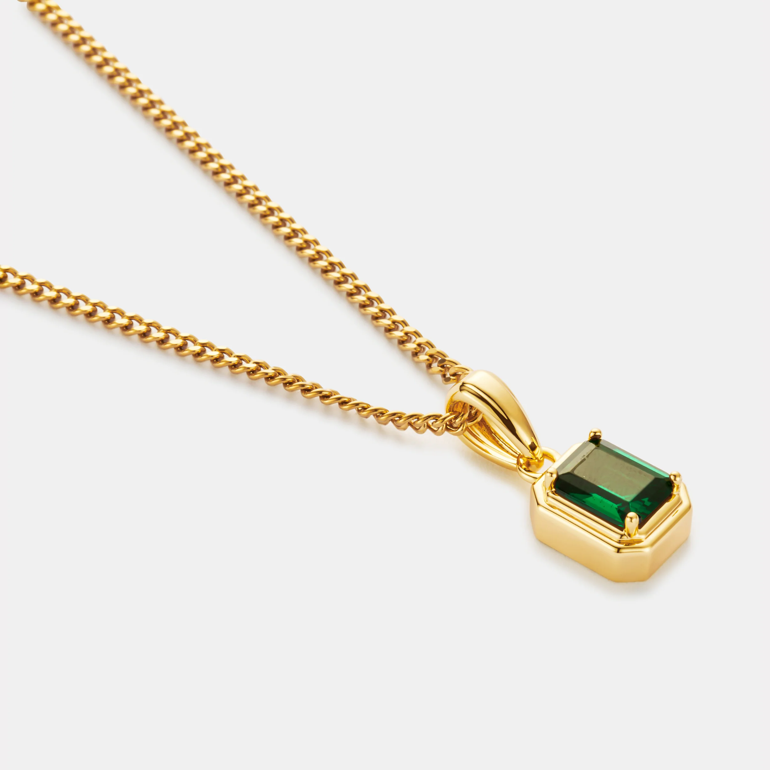 Emerald Stone Rectangle (Gold) - Image 3