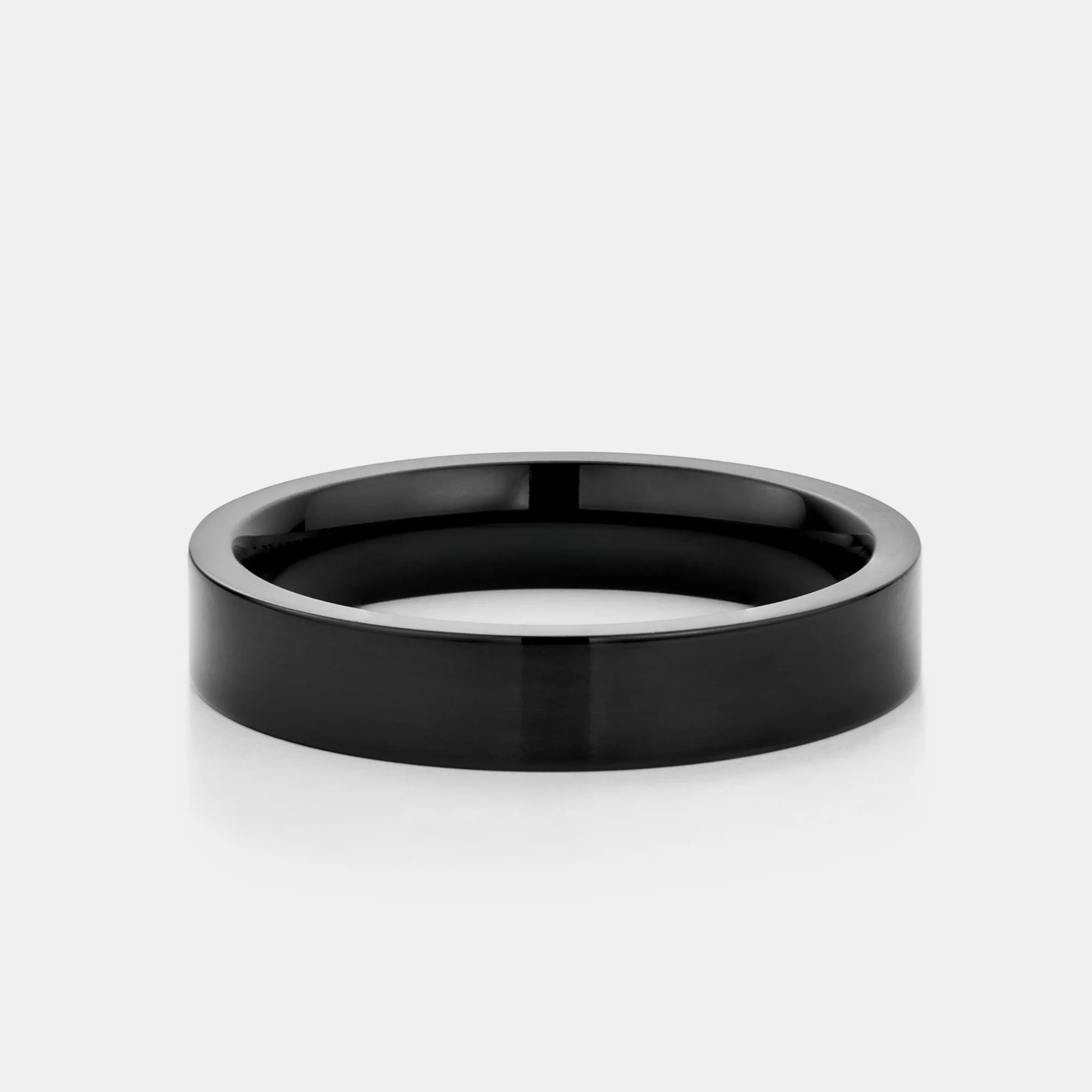Flat Band Ring (Black) 5mm