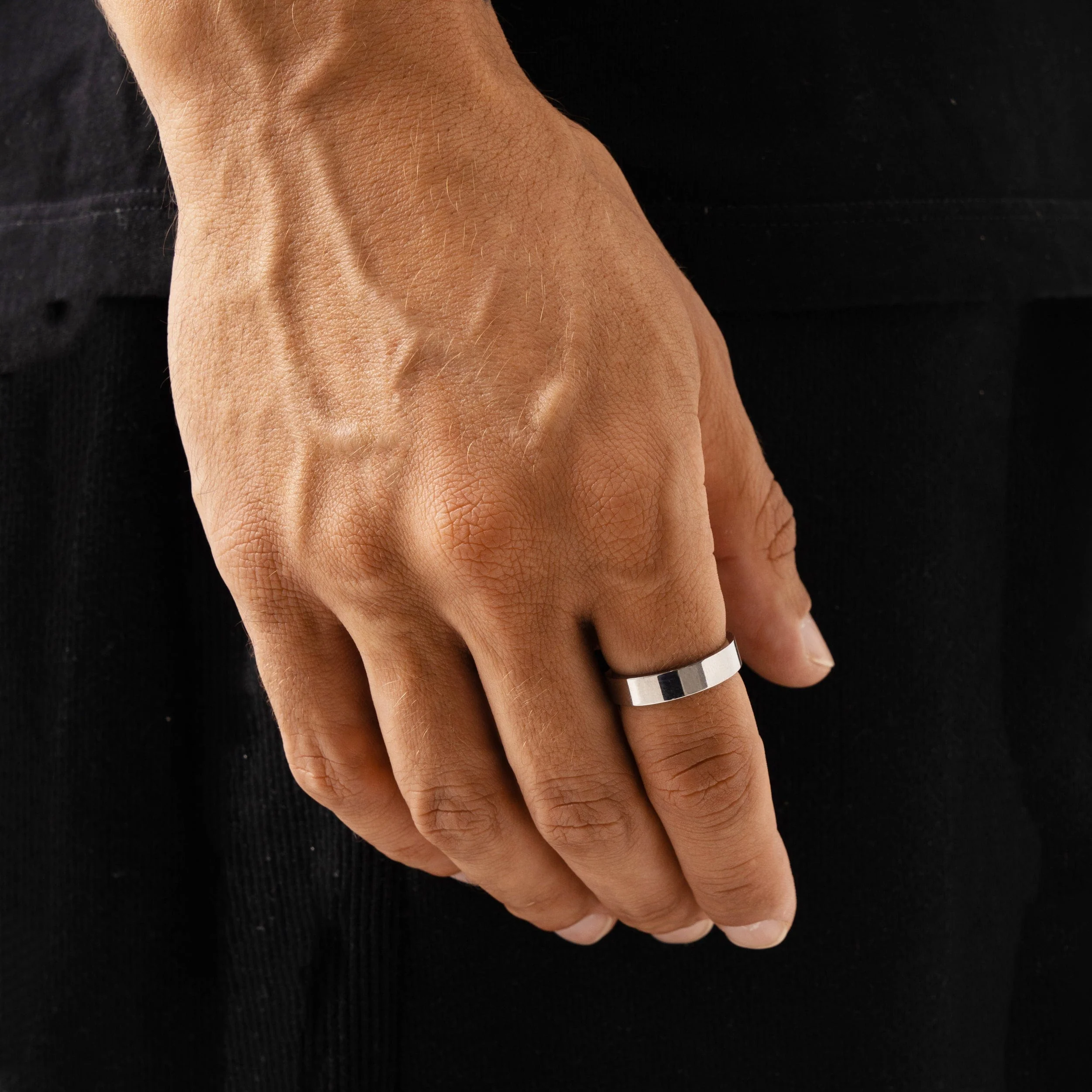 Flat Band Ring (Sterling Silver) 6mm - Image 2