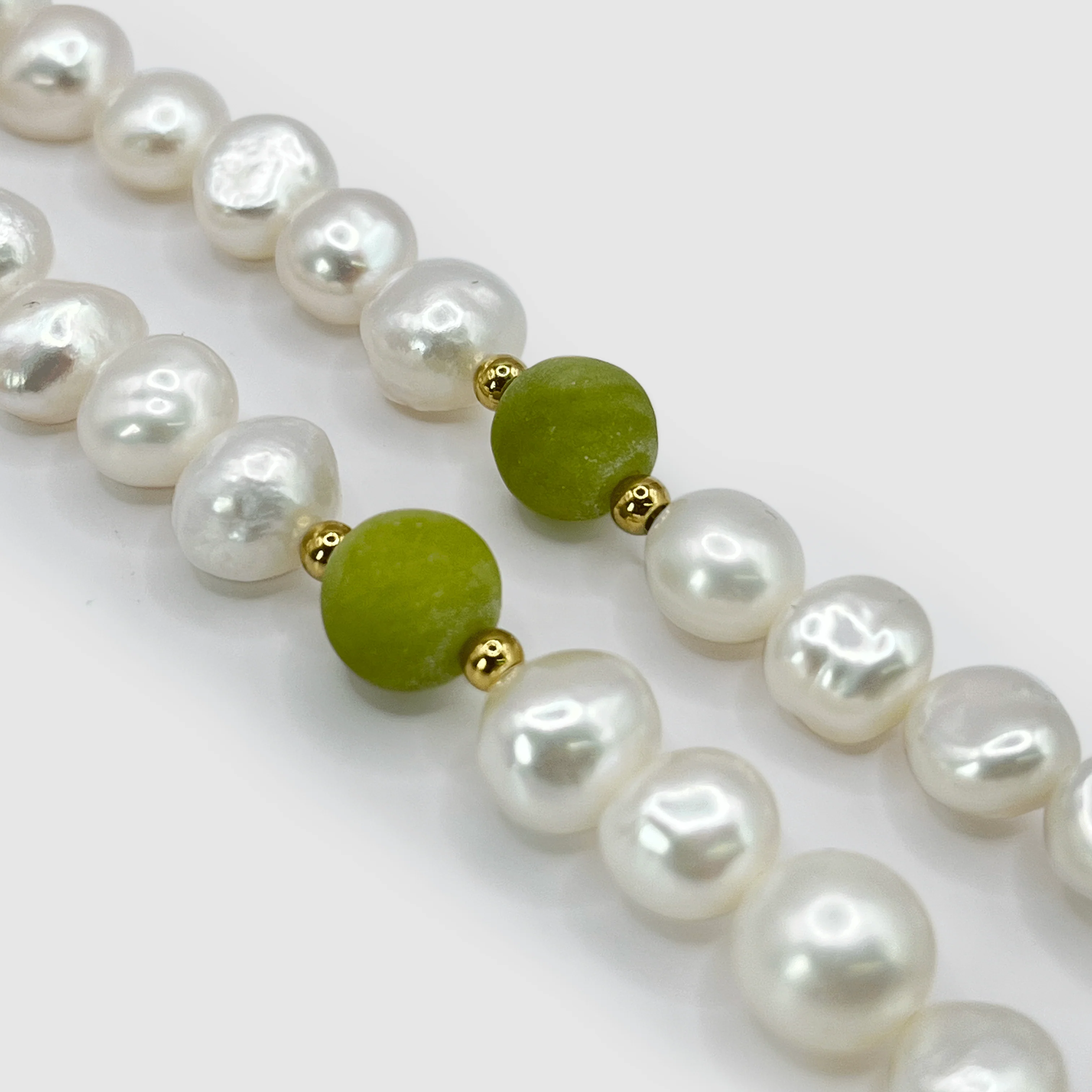 Forest Green - Real Pearl Necklace - Image 3