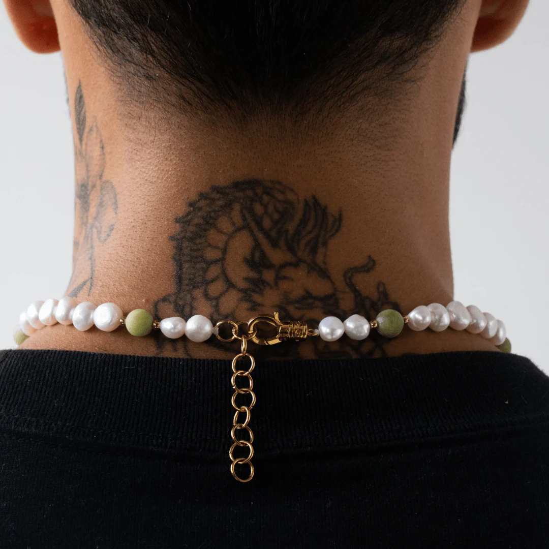 Forest Green - Real Pearl Necklace - Image 5