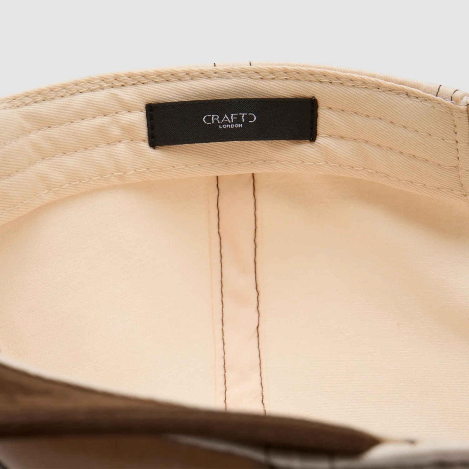 Gentlemen's Club Cap (Cream/Brown) - Image 8