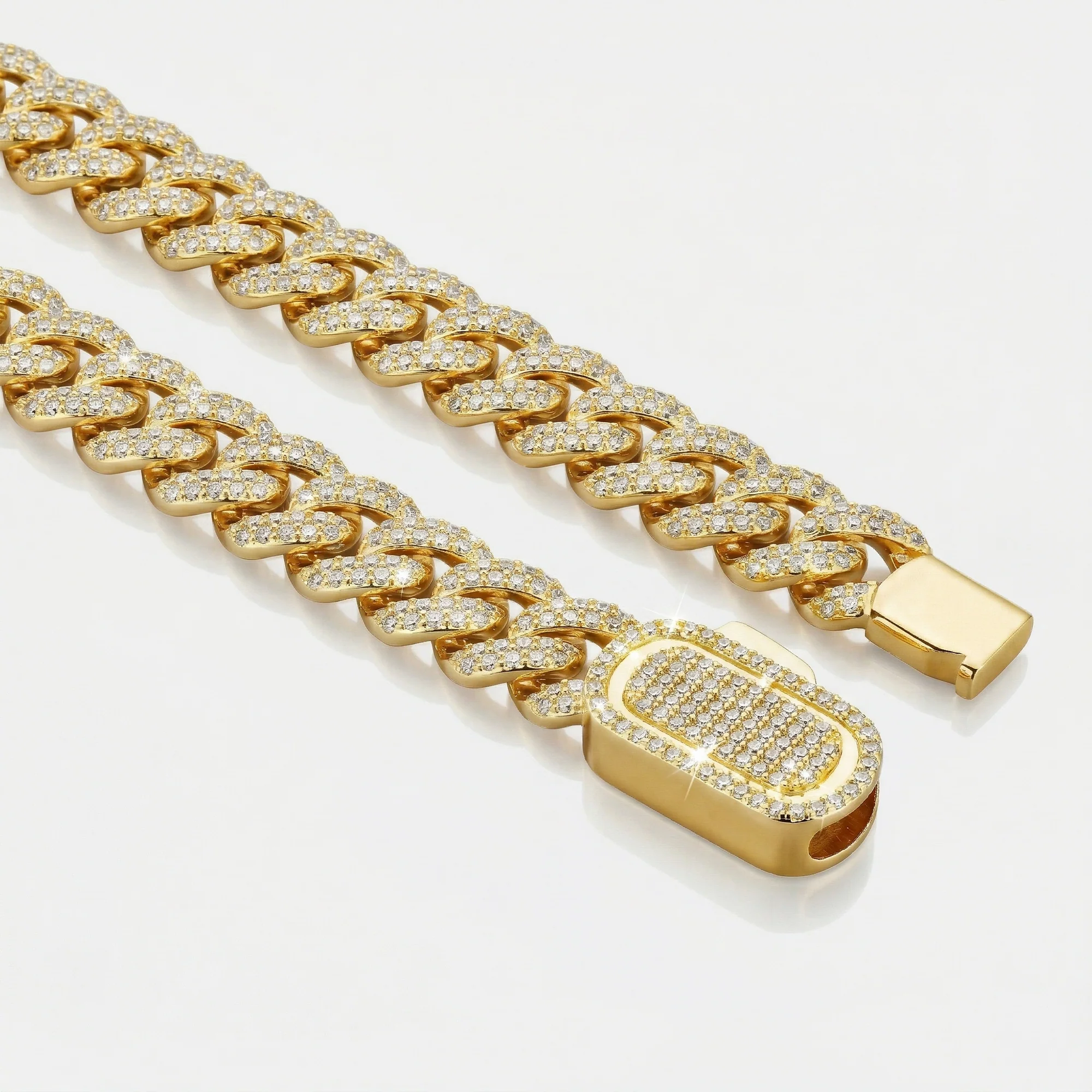 Iced Cuban Chain (Gold) 10mm - Image 2