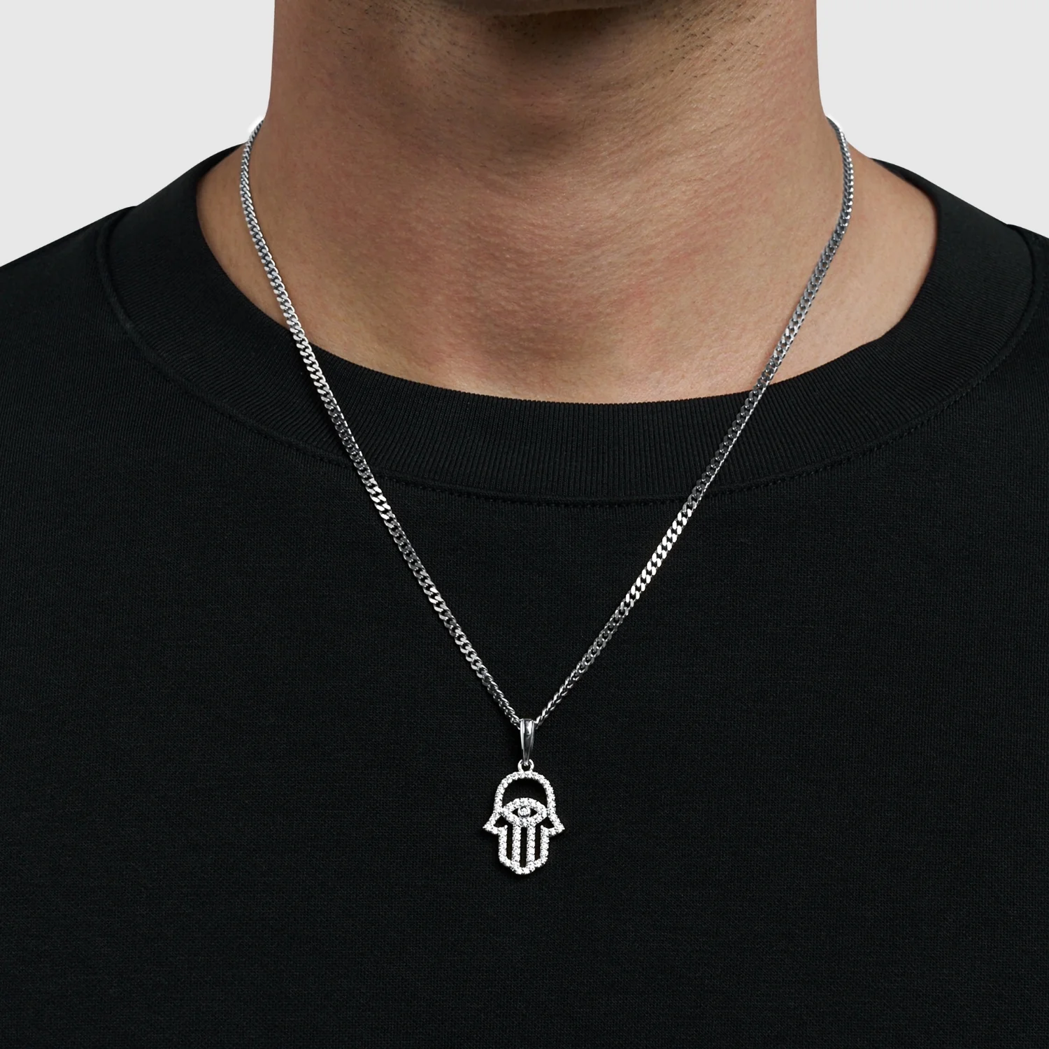Iced Hamsa (Silver) - Image 2