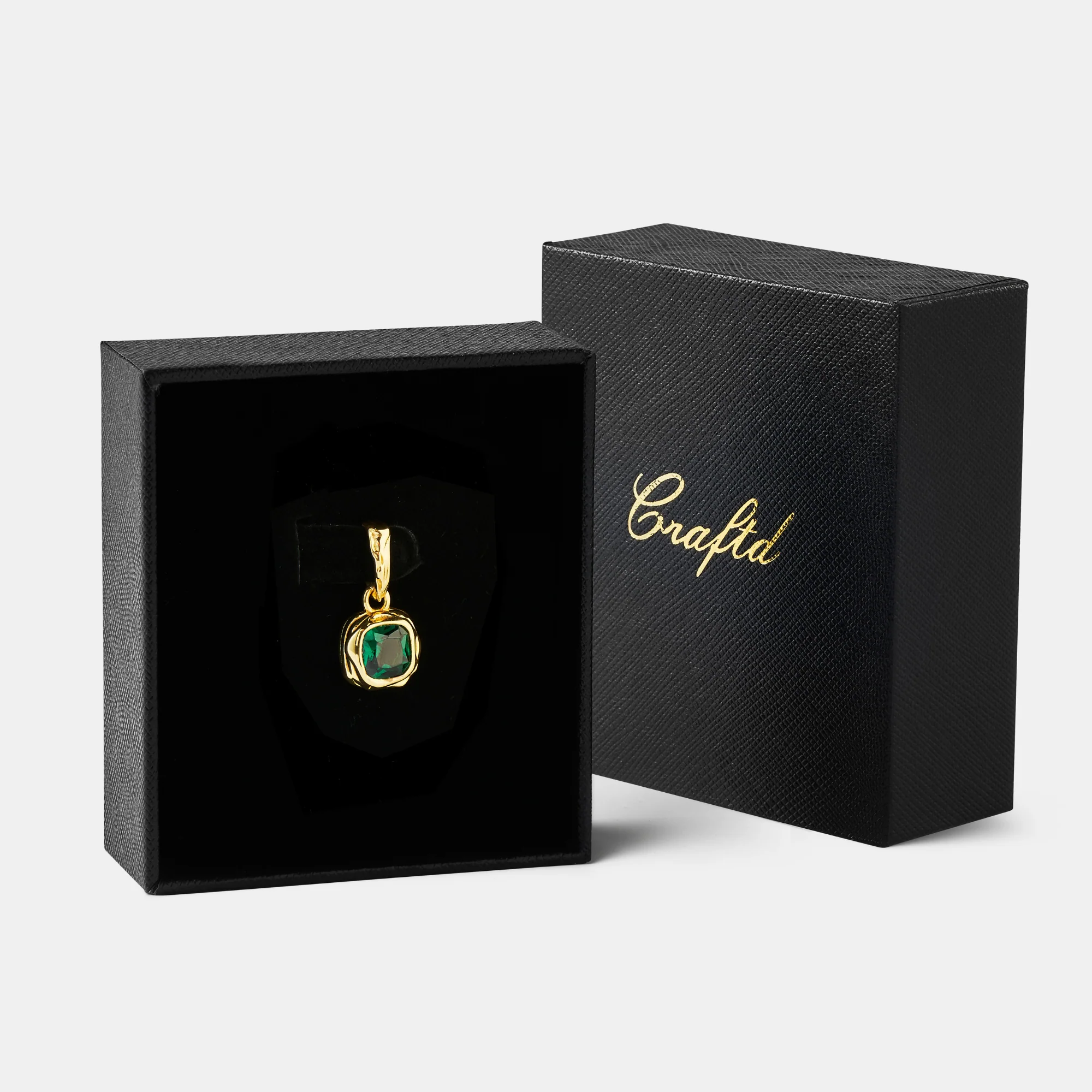 Melted Emerald Stone (18ct Gold) | Sterling Silver - Image 2