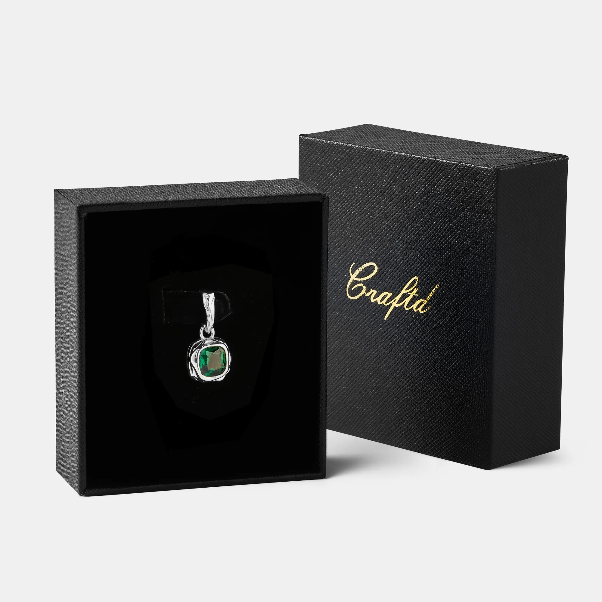 Melted Emerald Stone (Silver) | Sterling Silver - Image 2