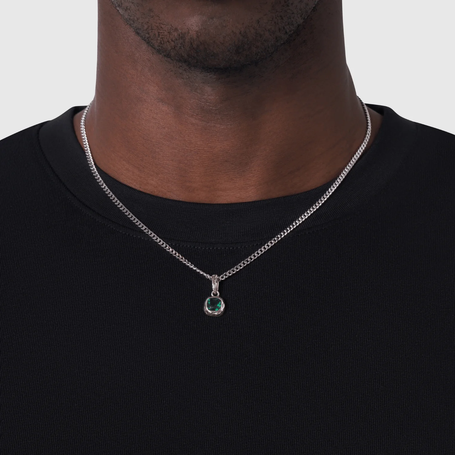 Melted Emerald Stone (Silver) | Sterling Silver - Image 6