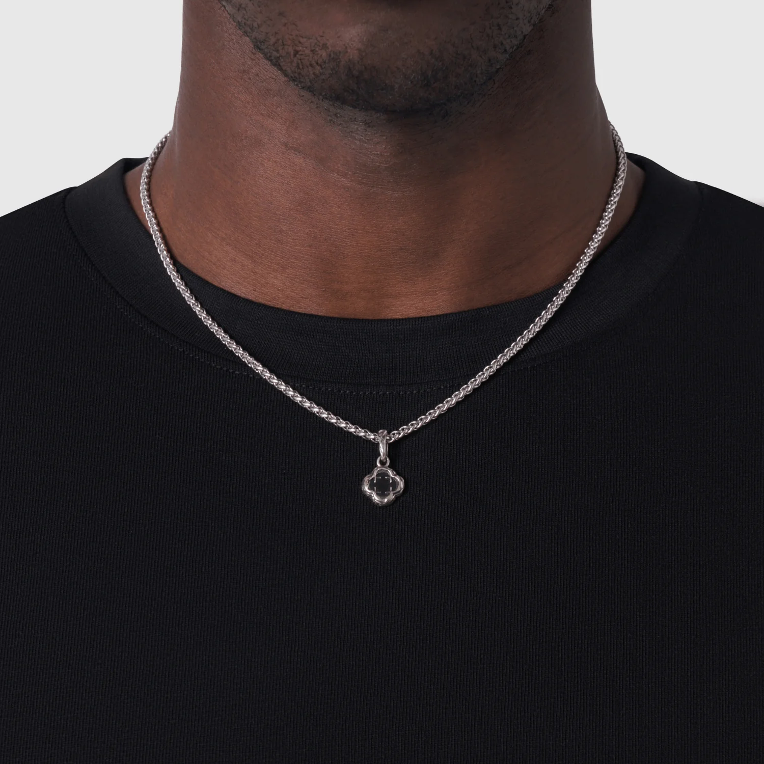Melted Onyx Clover Stone (Silver) | Sterling Silver - Image 7