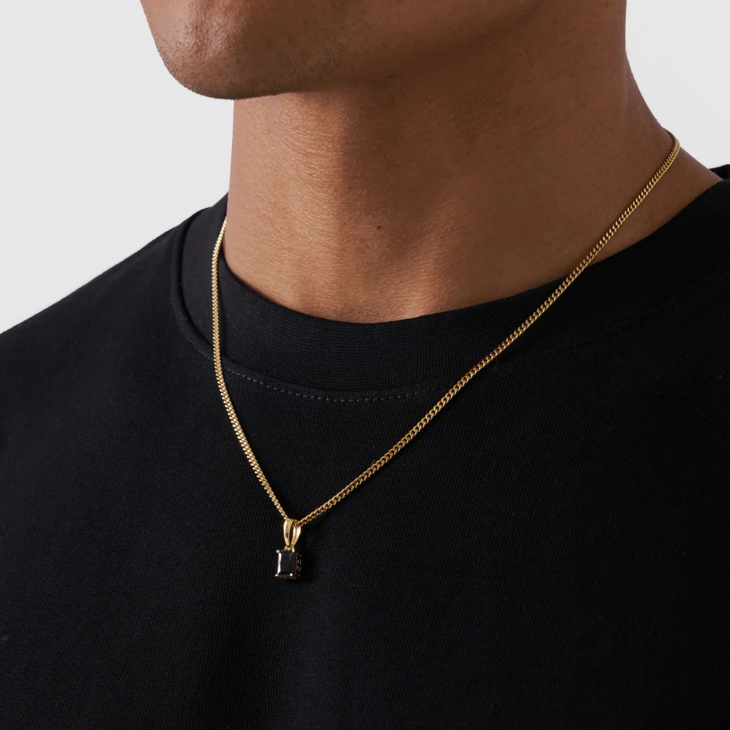 Onyx Stone Pendant (Gold) - Image 5