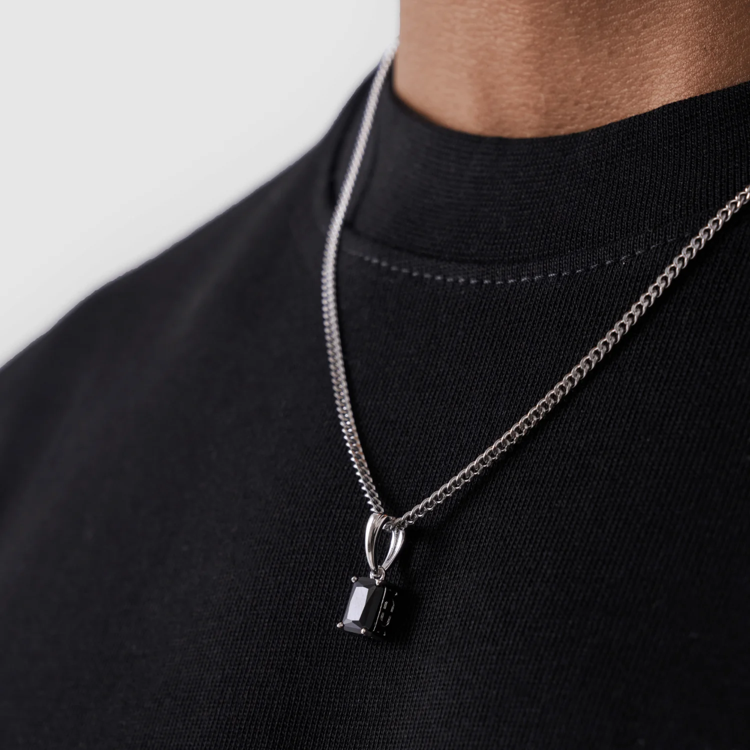 Onyx Stone Pendant (Silver) - Image 3