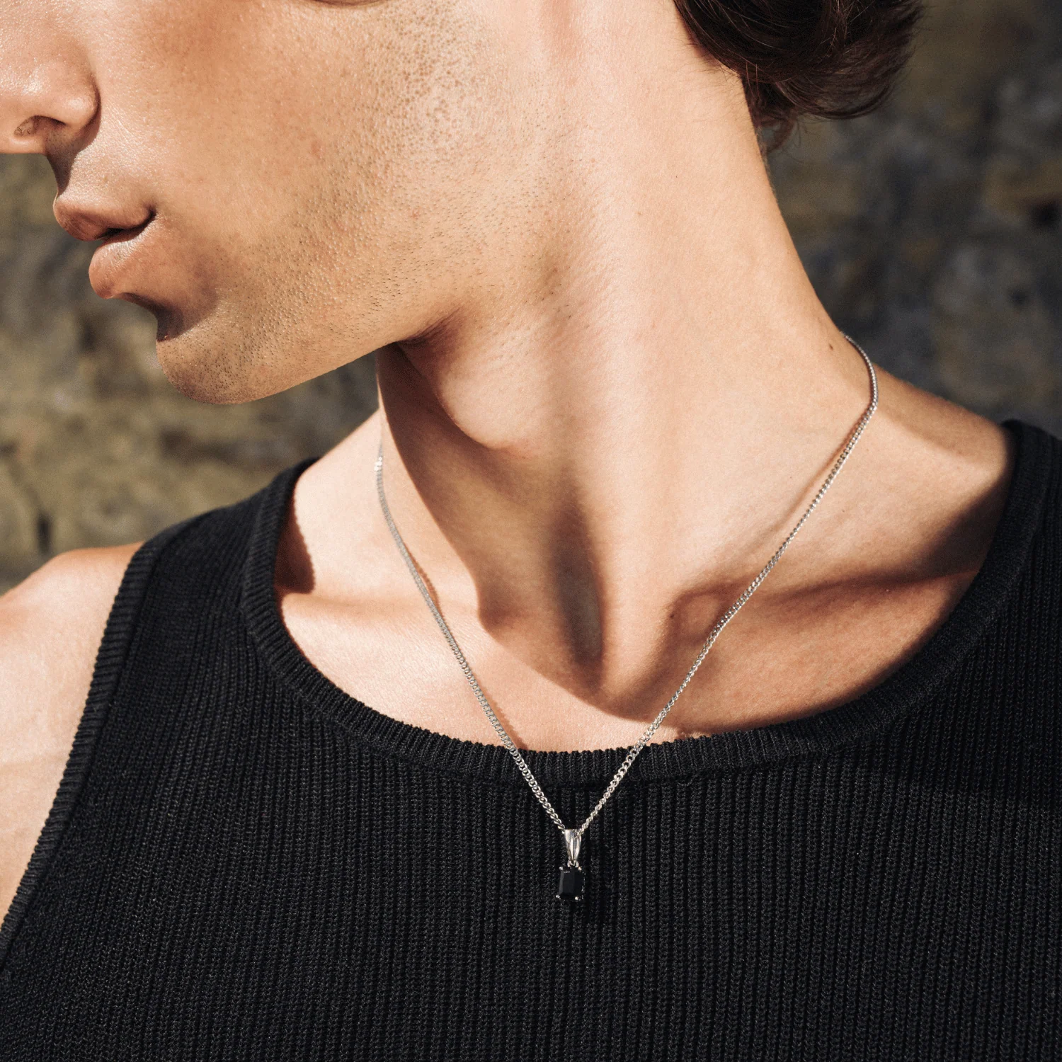 Onyx Stone Pendant (Silver) - Image 6