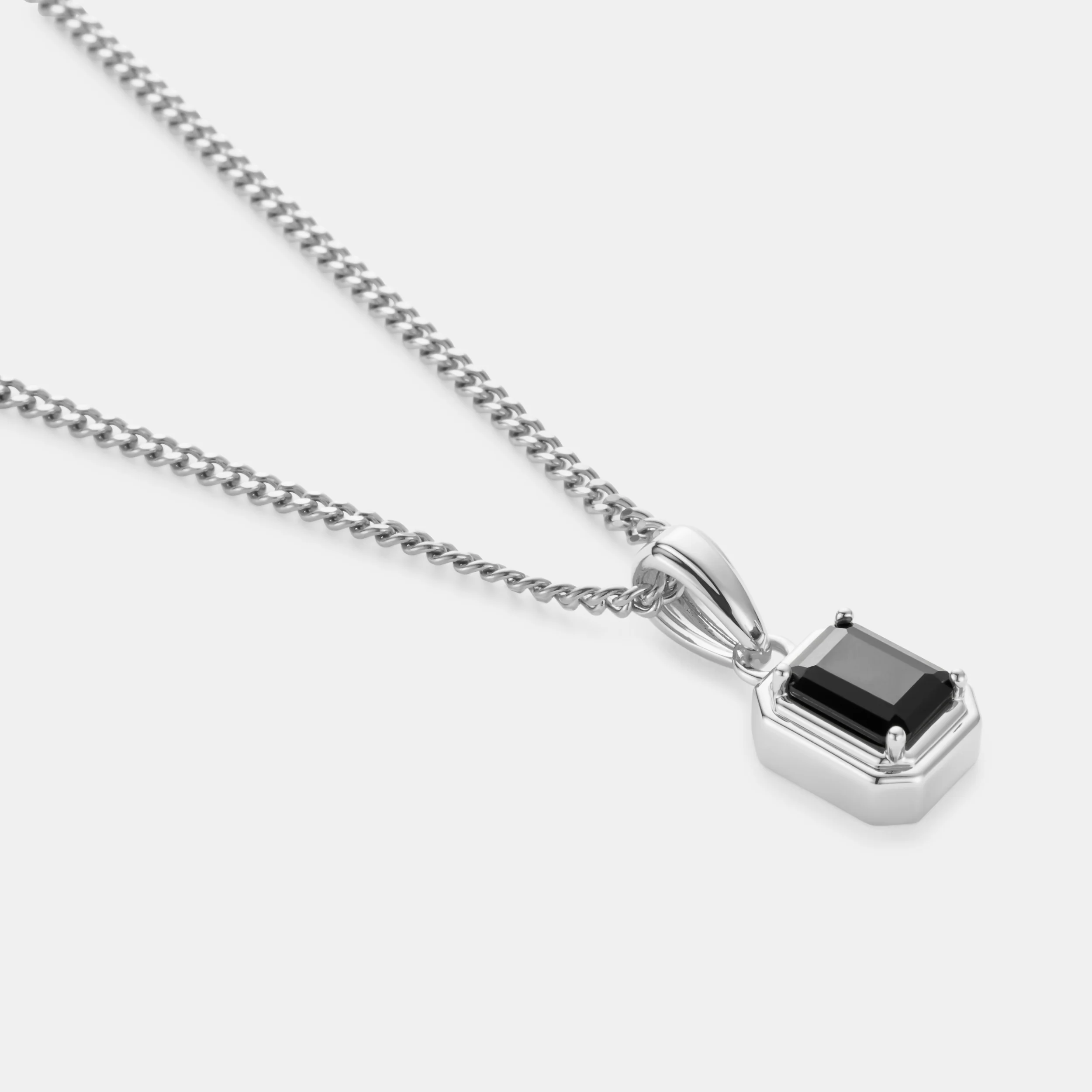 Onyx Stone Rectangle (Silver) - Image 3