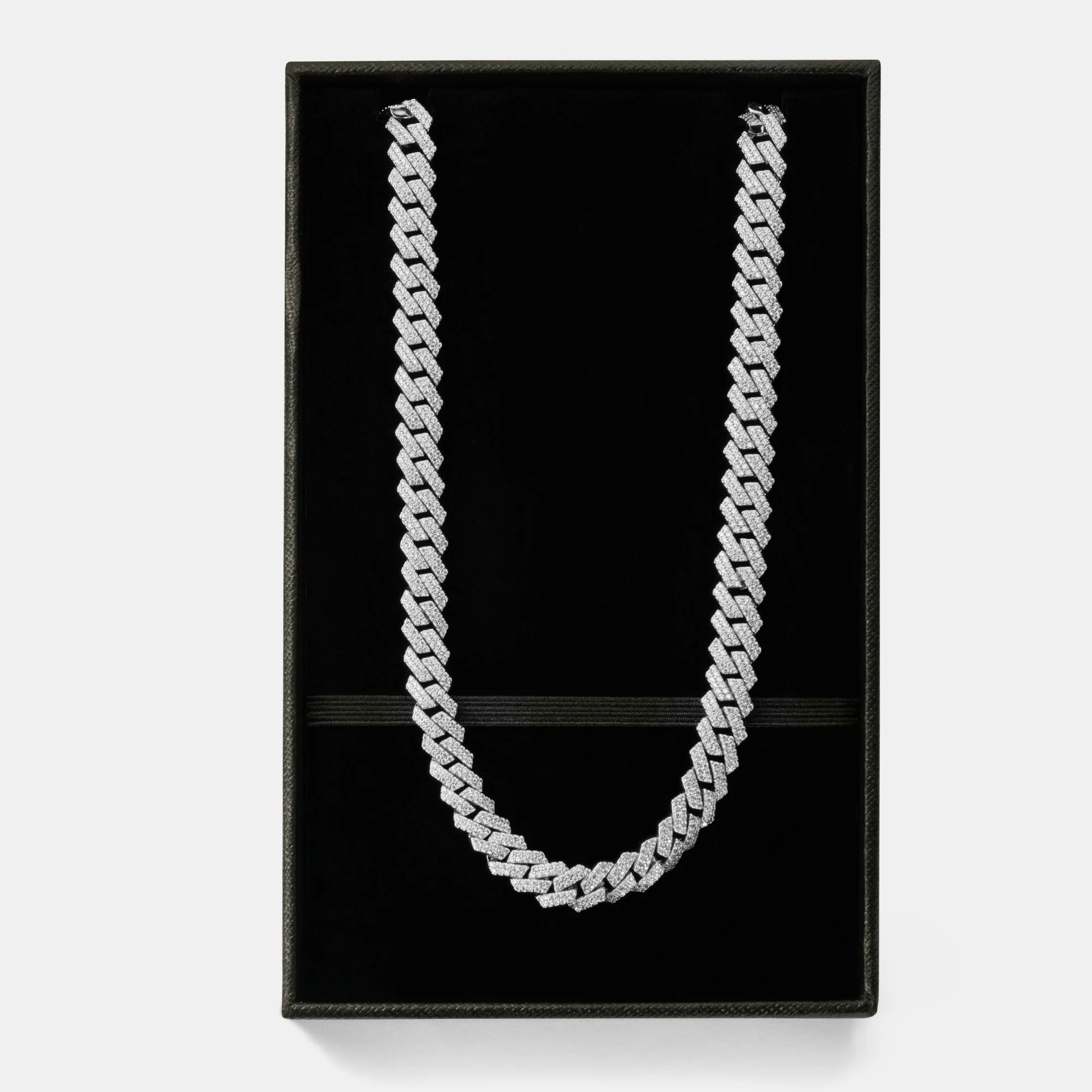 Prong Link Iced Cuban (Silver) 8mm - Image 8