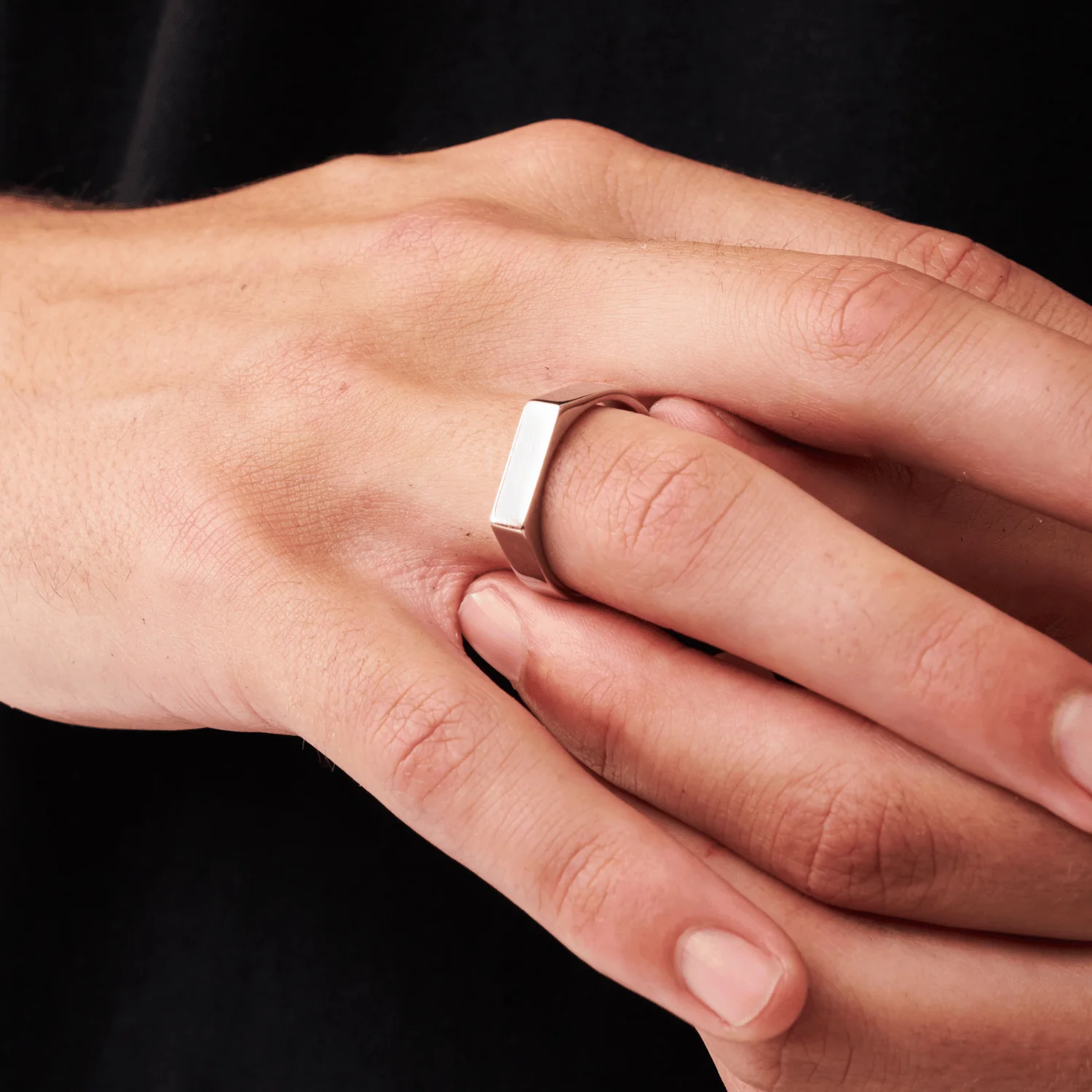 Rectangle Signet Ring (Silver) - Image 4