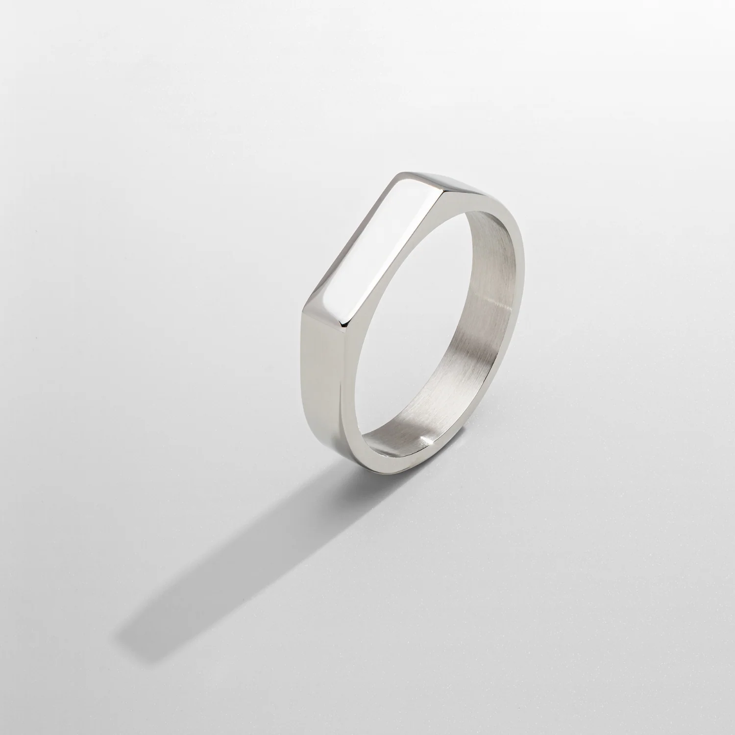 Rectangle Signet Ring (Silver) - Image 5