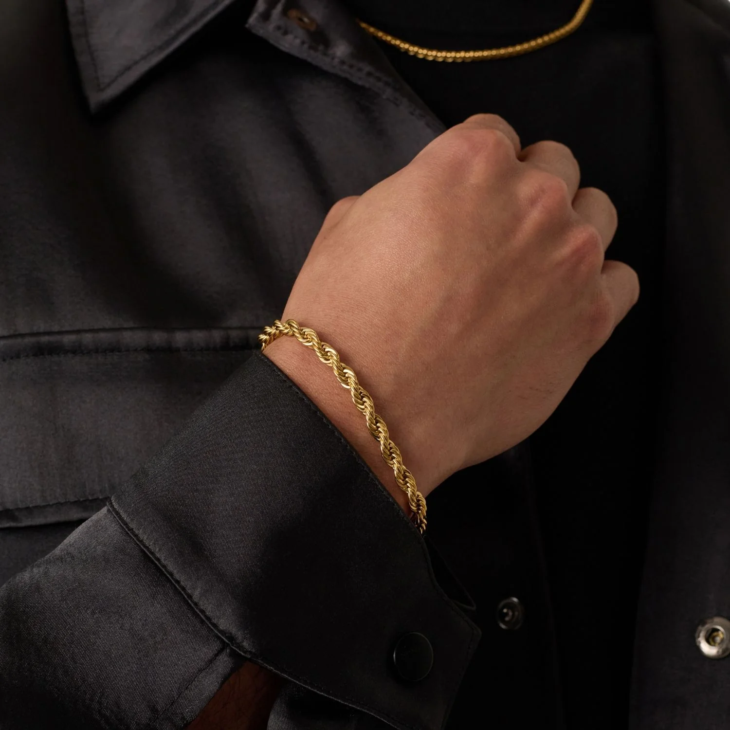 Rope Bracelet (Gold) 5mm - Image 3