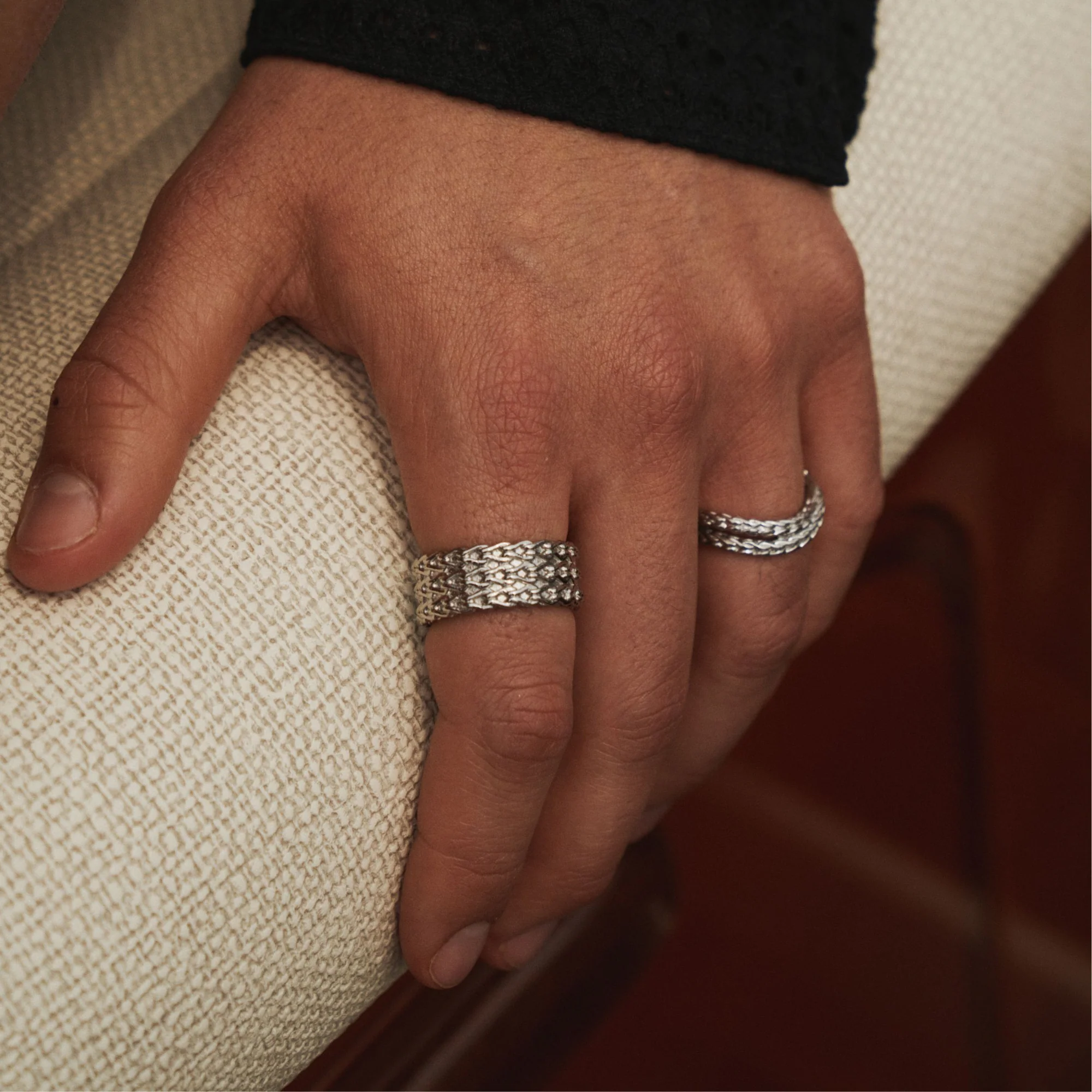 Rope Wrap Ring (Silver) - Image 5
