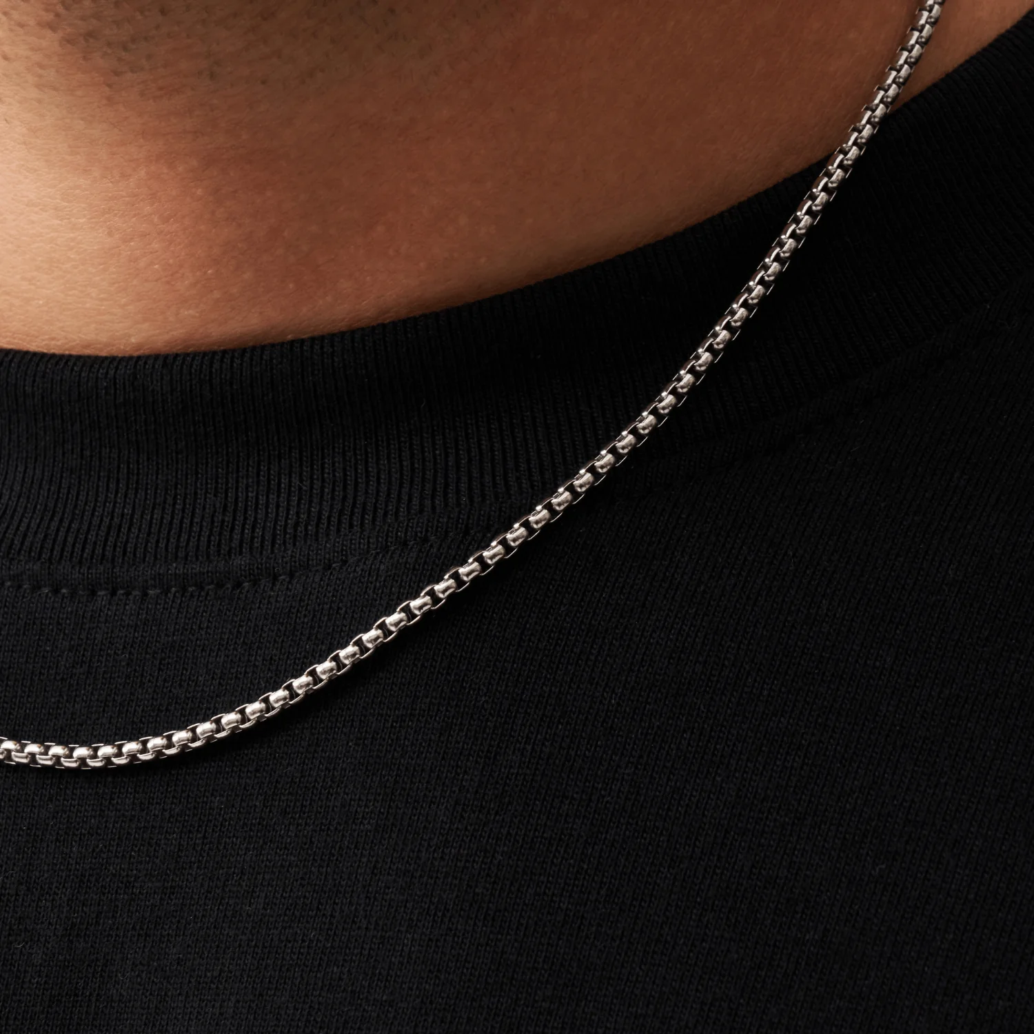 Round Box Chain (Silver) 3mm - Image 5