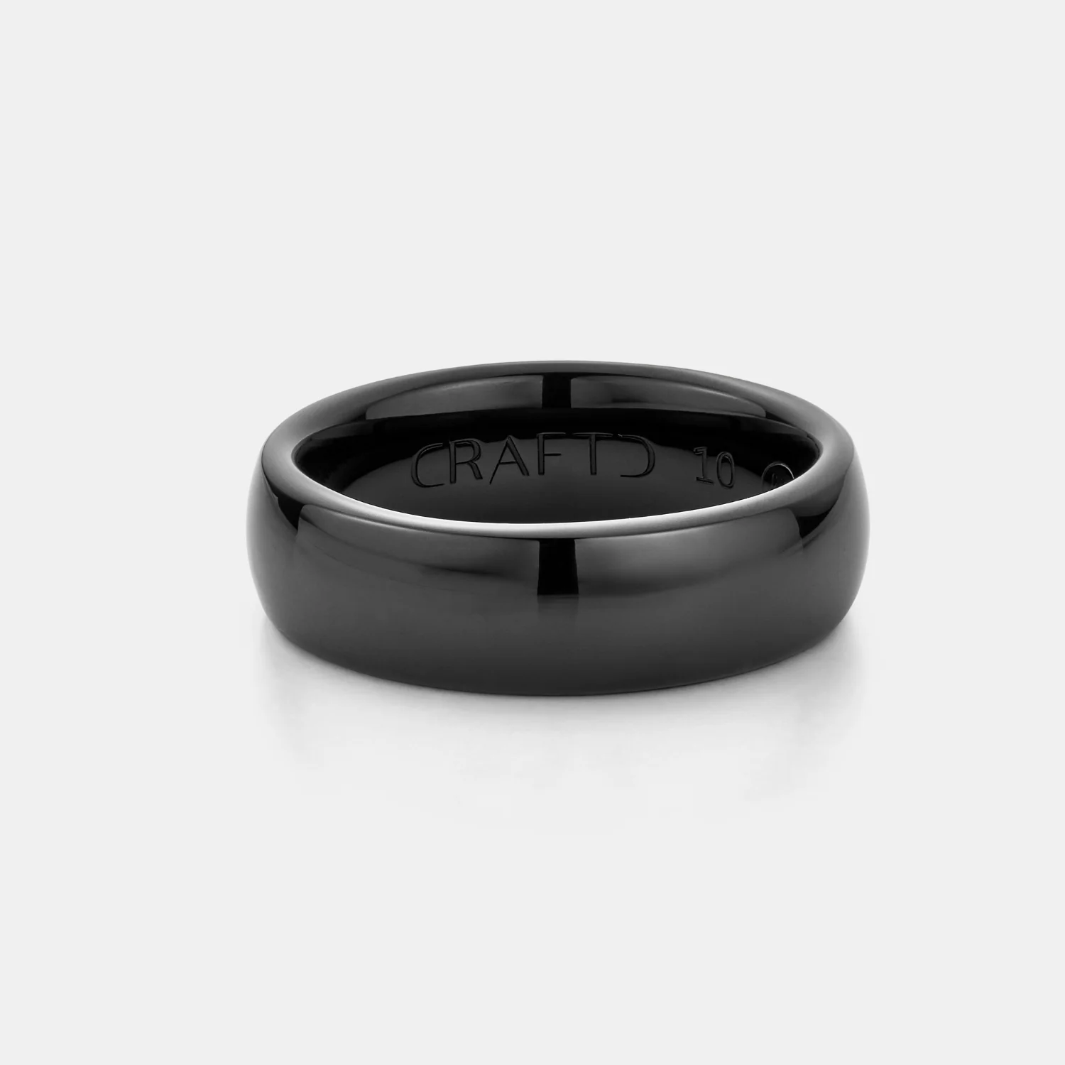 Rounded Ring (Black) 7mm | Sterling Silver - Image 2