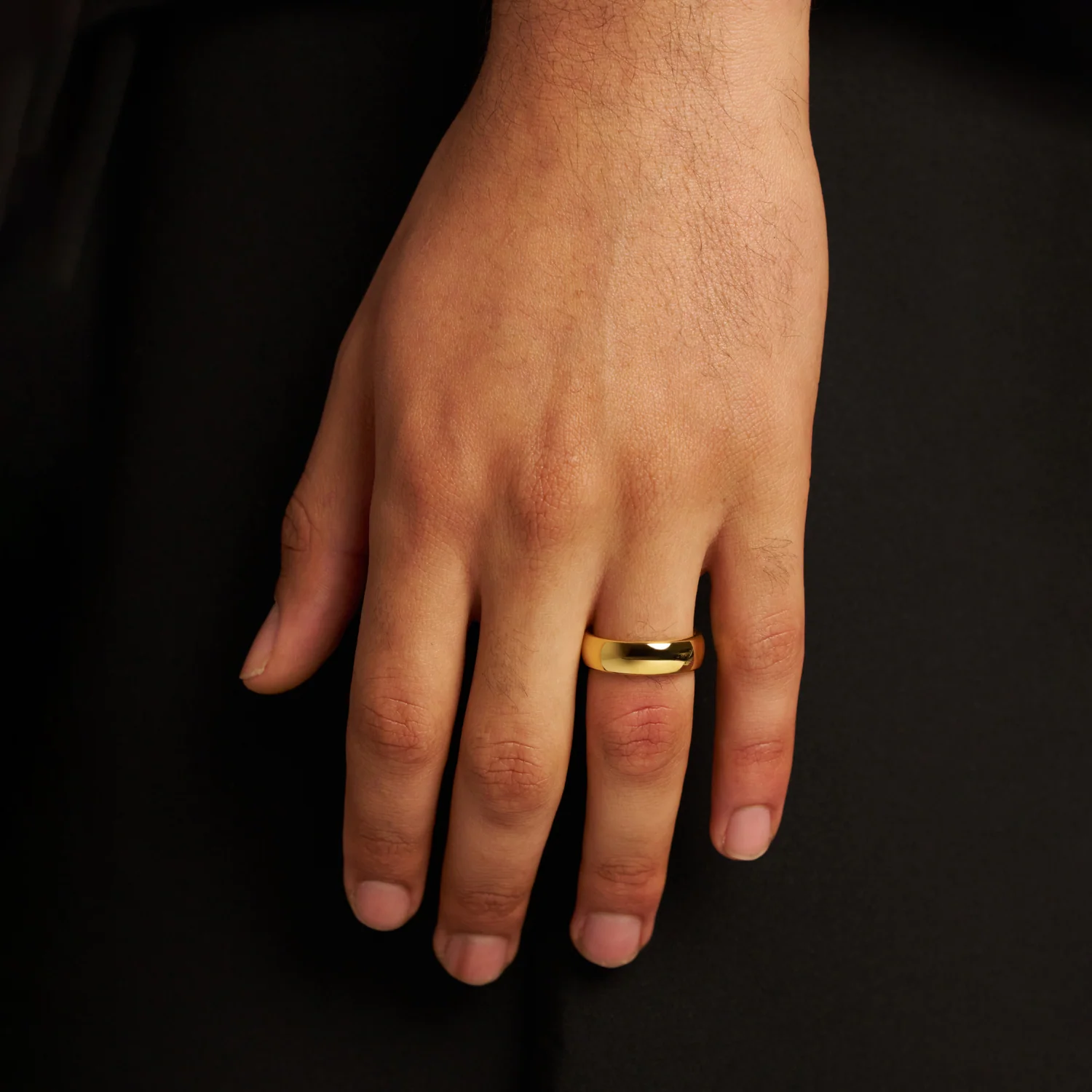Rounded Ring (Gold) 7mm | 18ct Gold Tungsten - Image 4