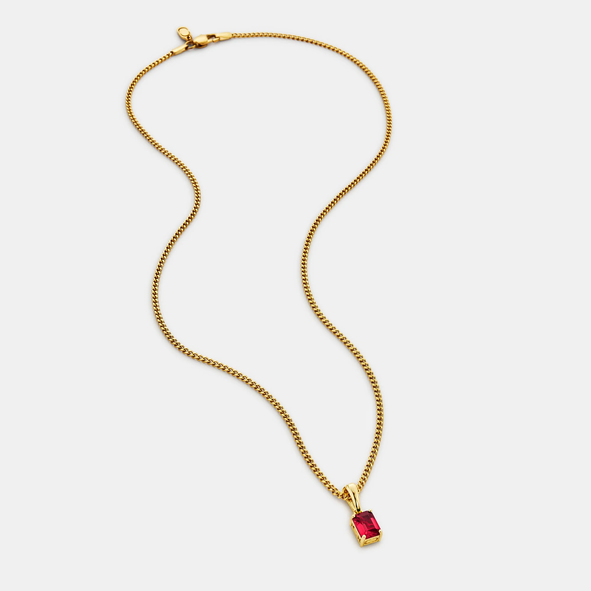 Ruby Stone Pendant (Gold) - Image 5