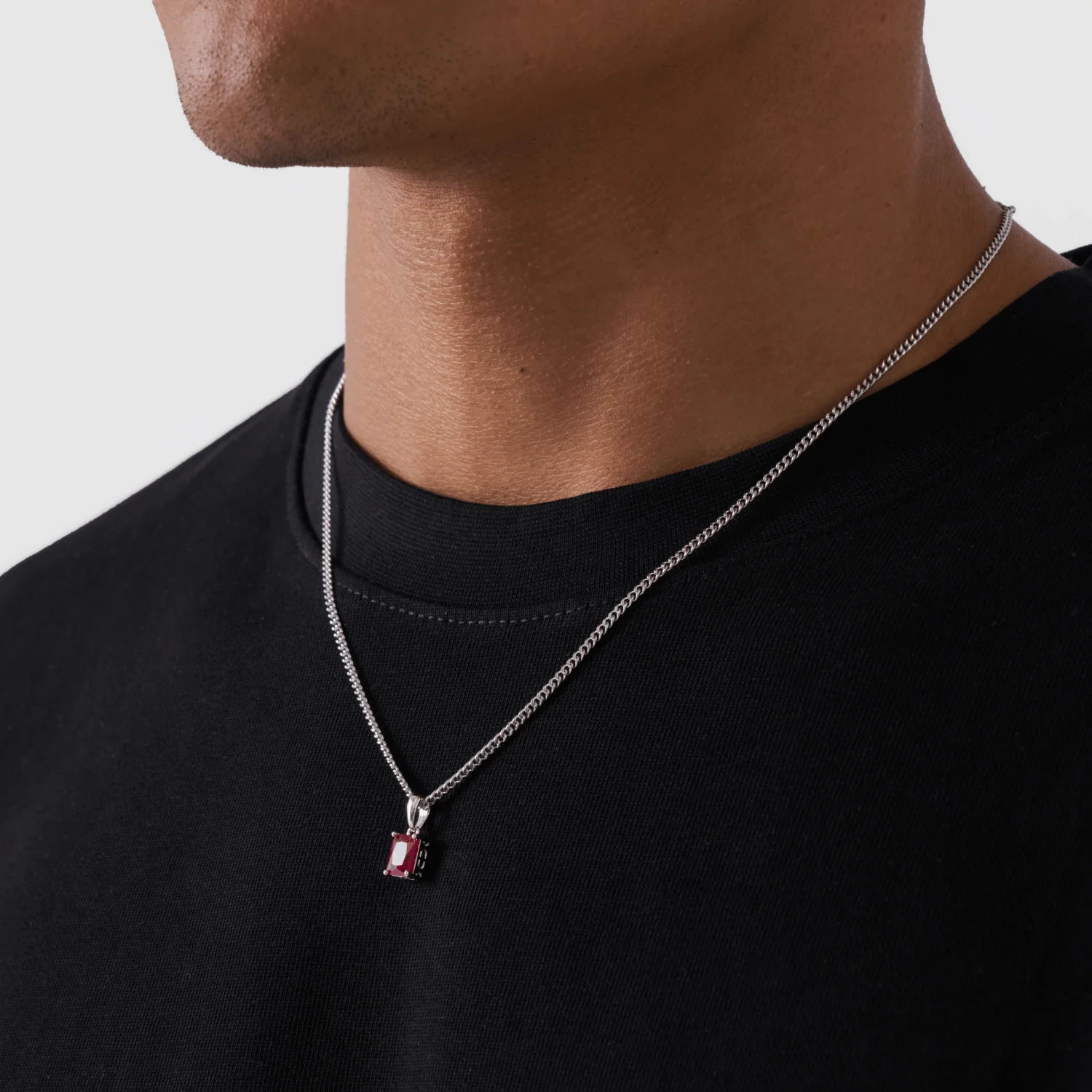 Ruby Stone Pendant (Silver) - Image 5