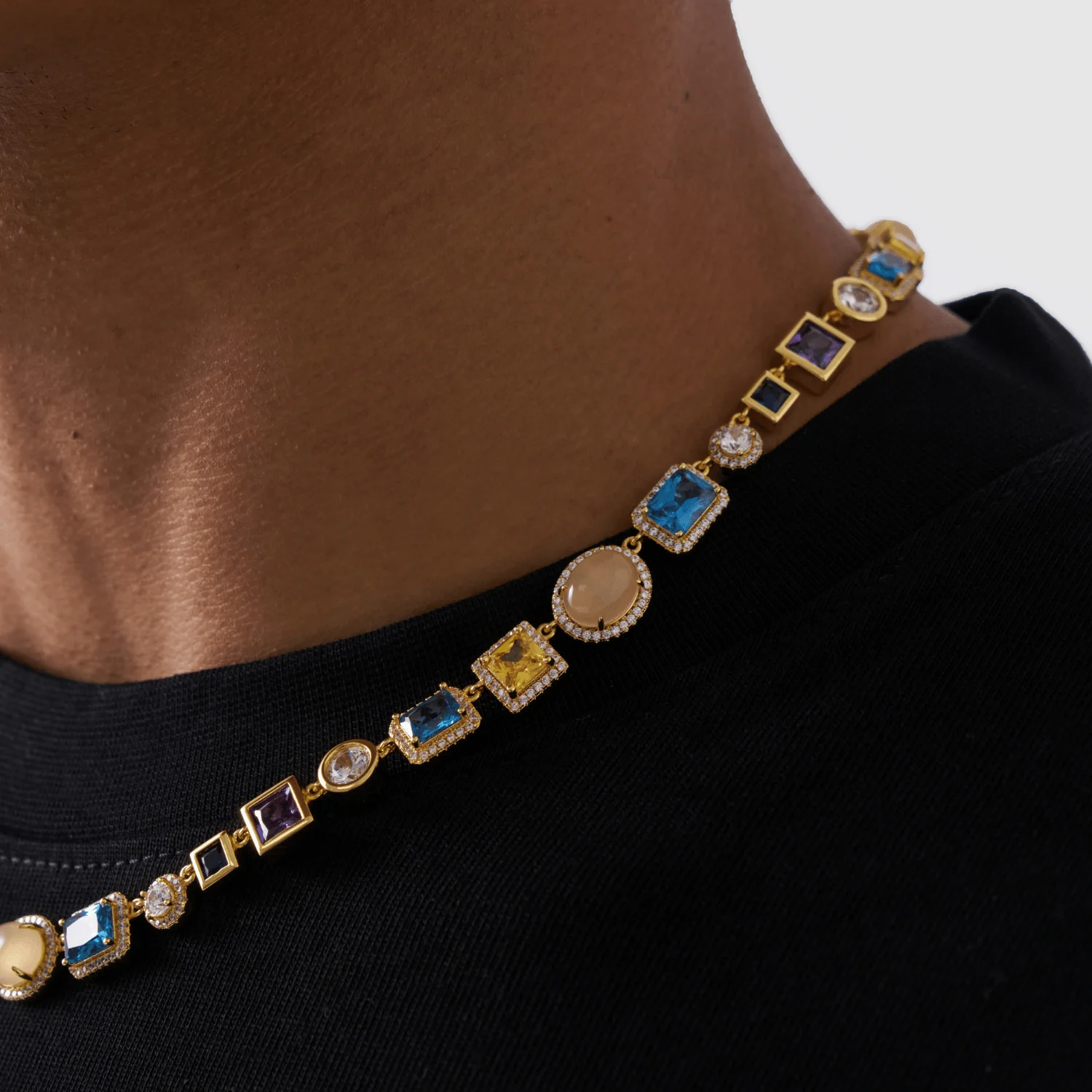 Sapphire Gemstone Necklace (Gold) - Image 6