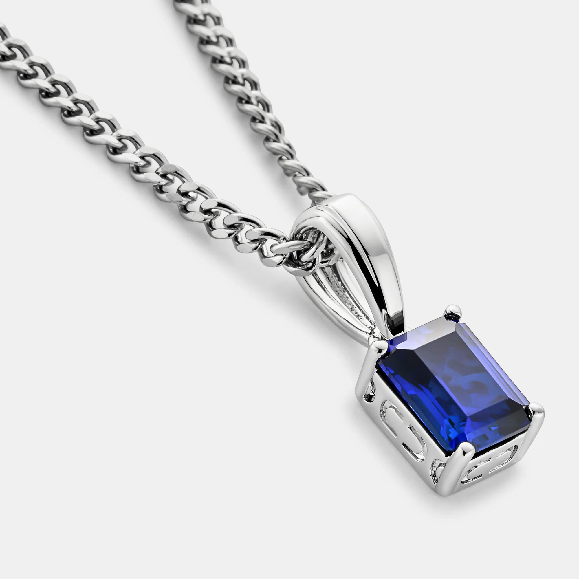 Sapphire Stone Pendant (Silver) - Image 4